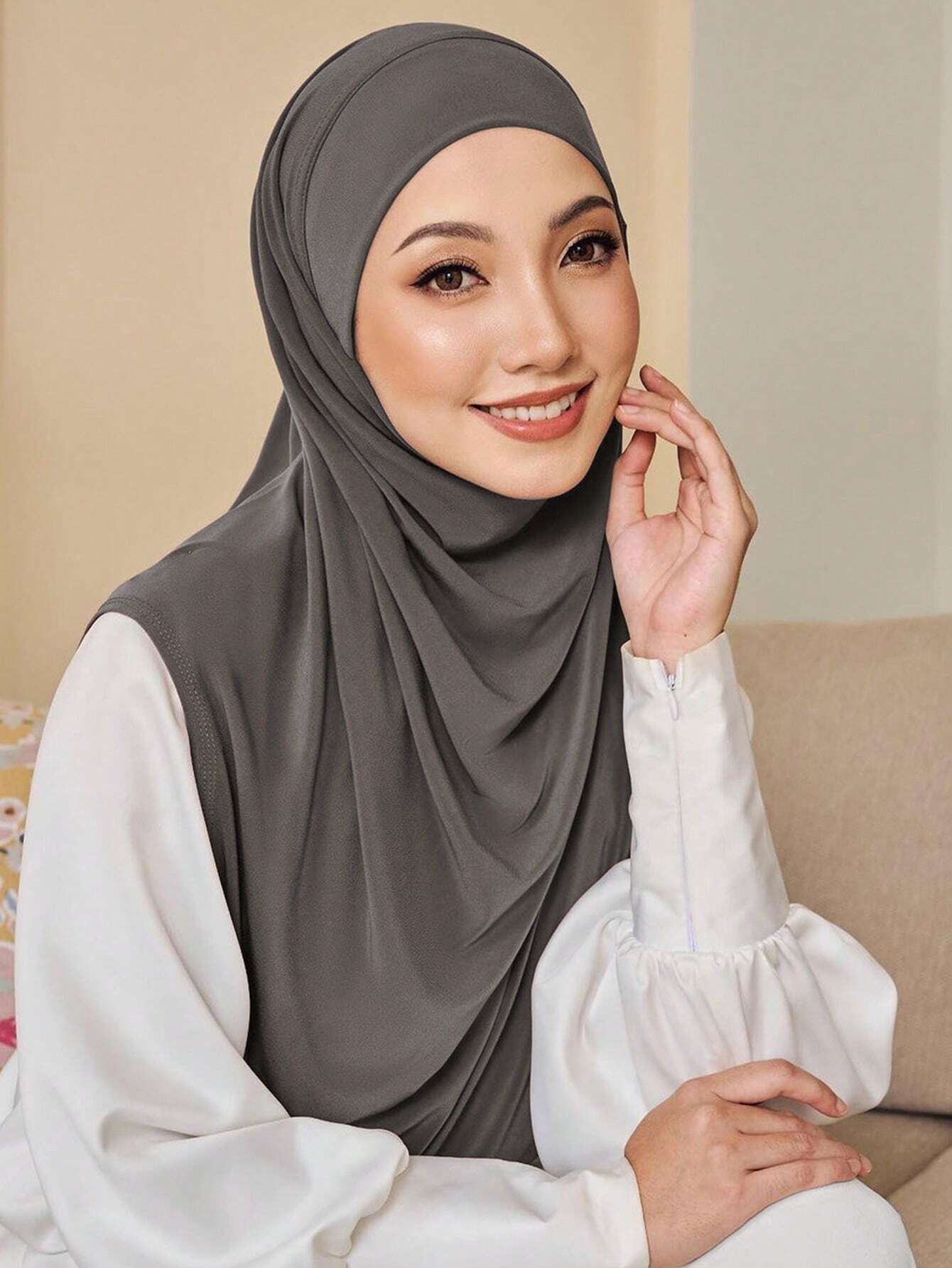 L Size Viscose Instant Hijab