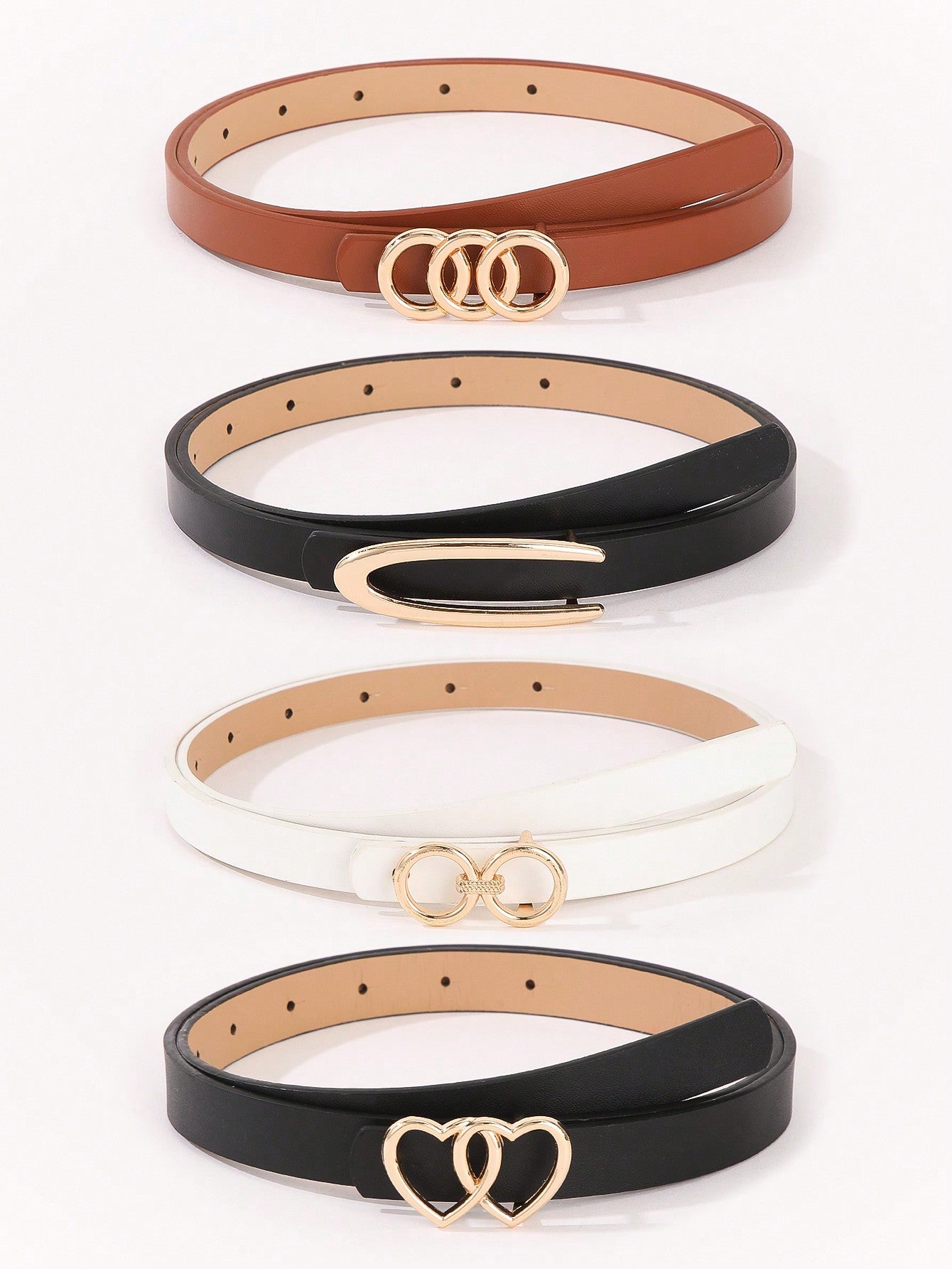 Women's Golden Buckle Belt Set