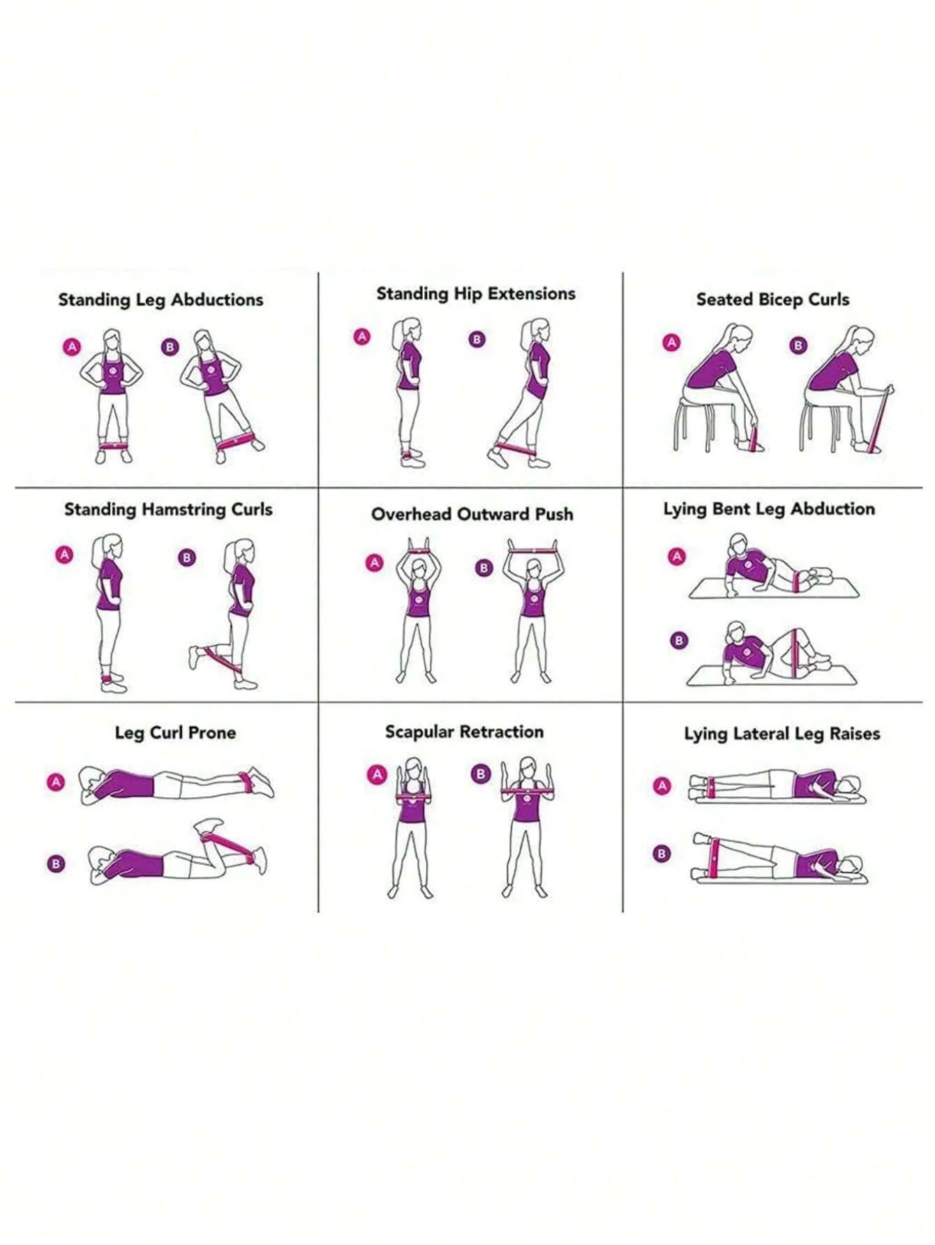 5pcs Yoga Resistance Bands