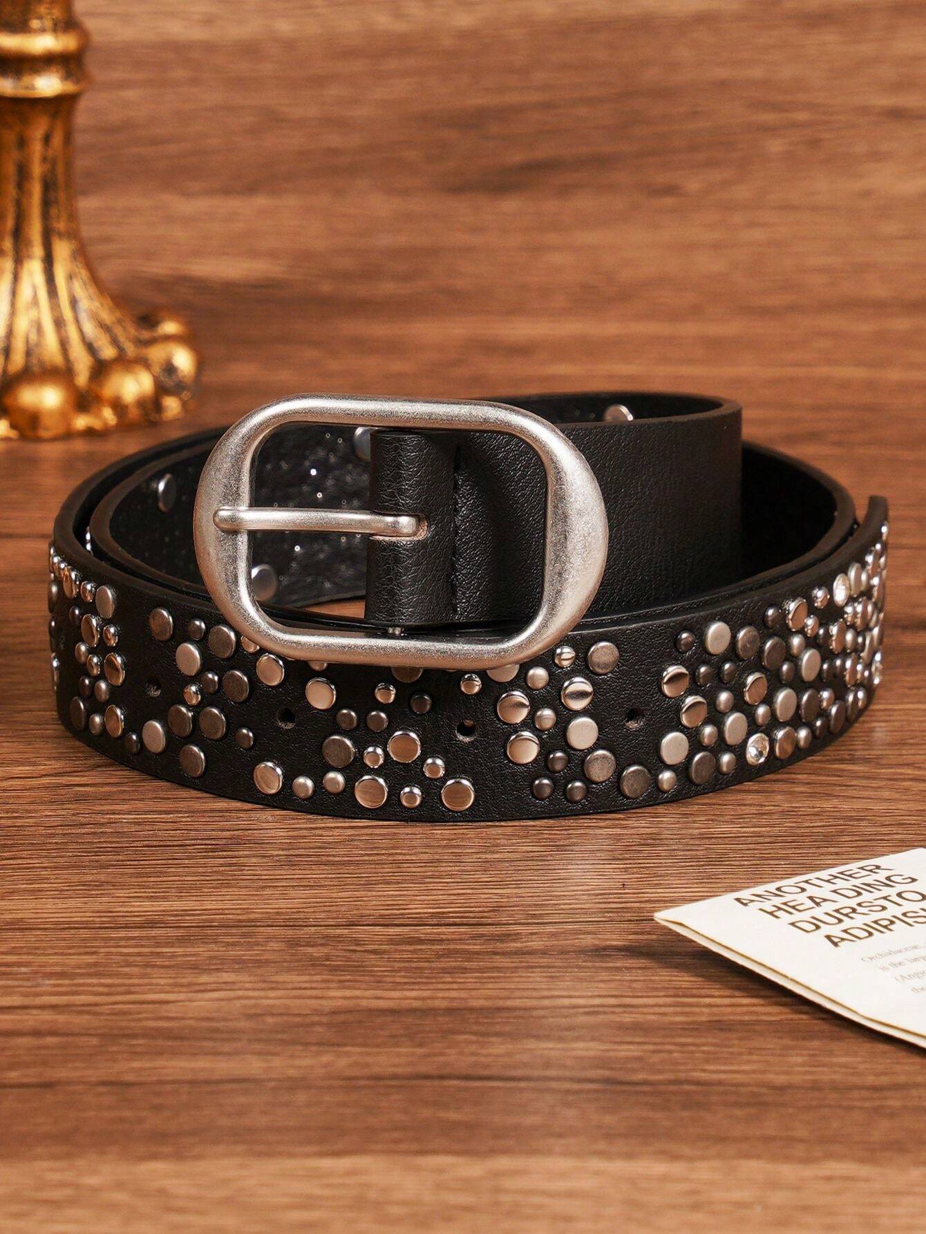 Women’s Punk Rivet Metal Belt