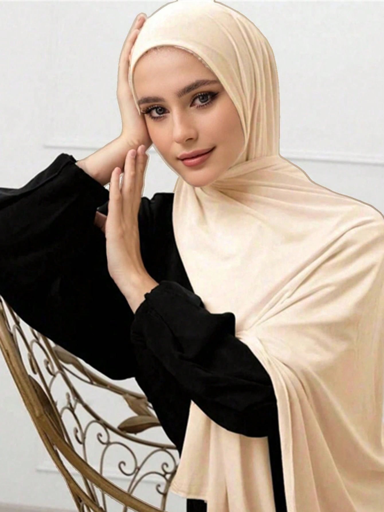 Plus Size Knitted Headscarf Shawl