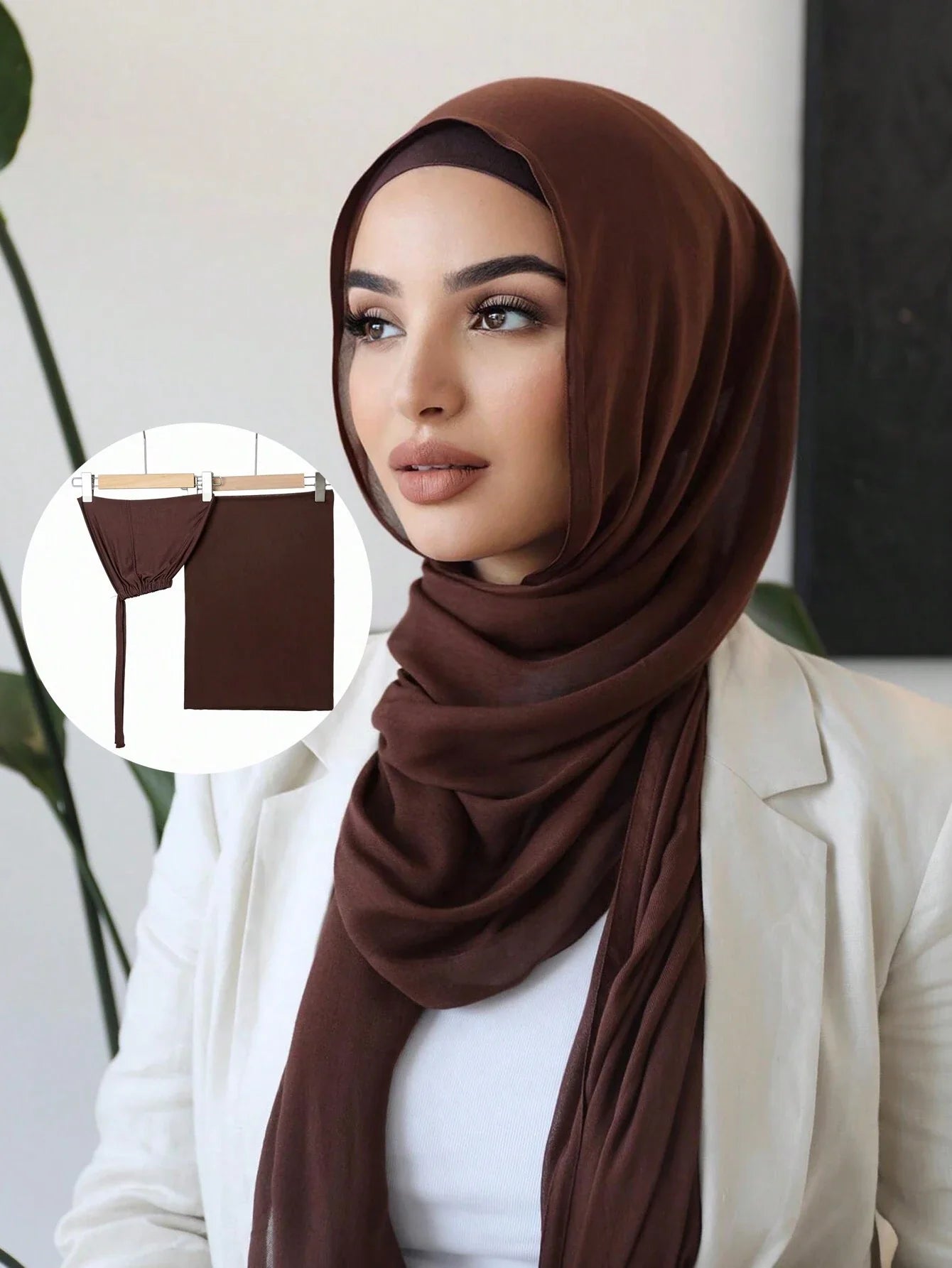 2PCS Viscose Hijab Scarf Set