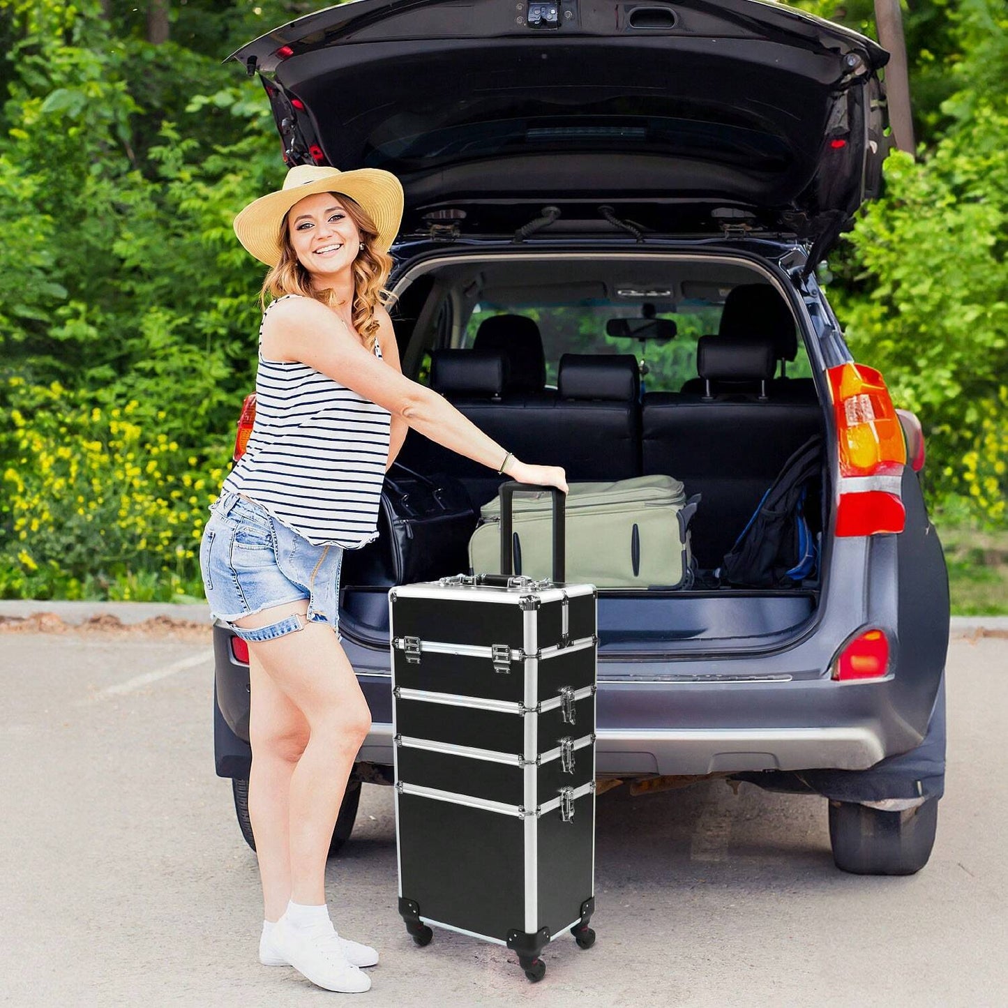 Rolling Large Makeup Train Case