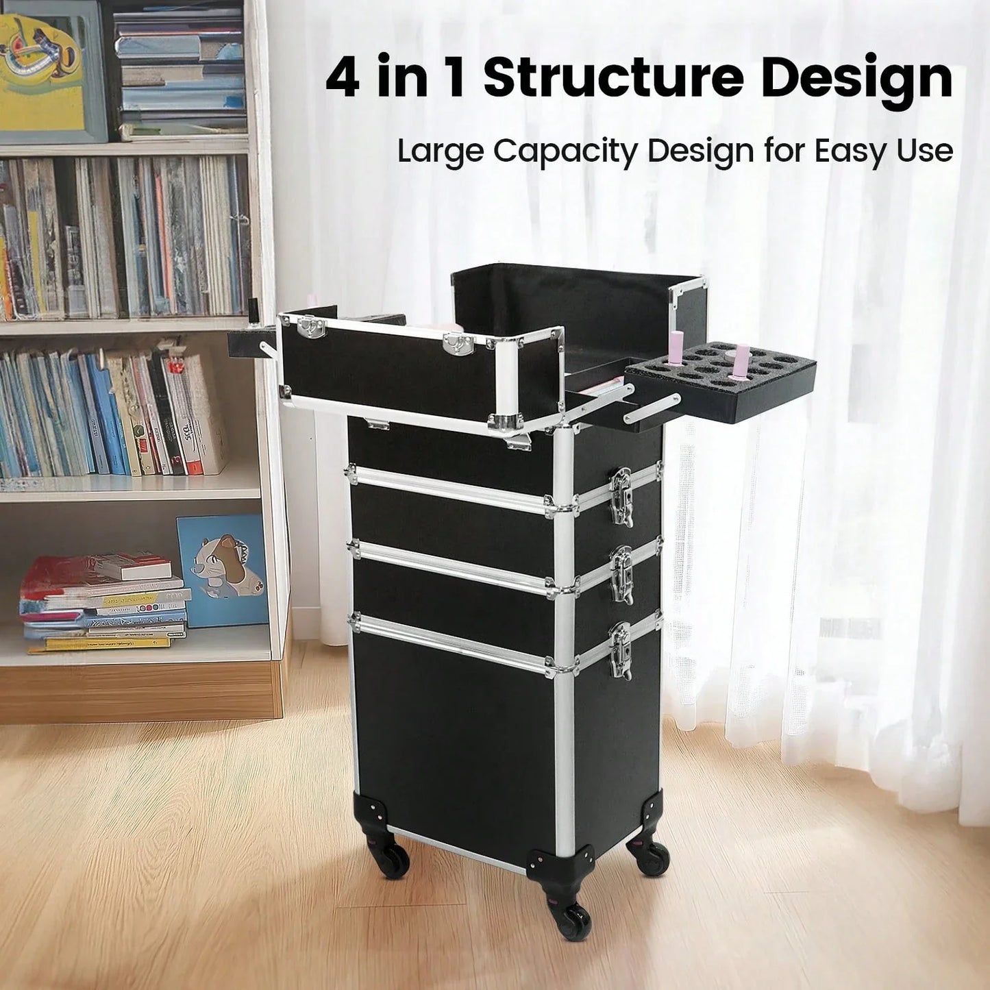 Rolling Large Makeup Train Case