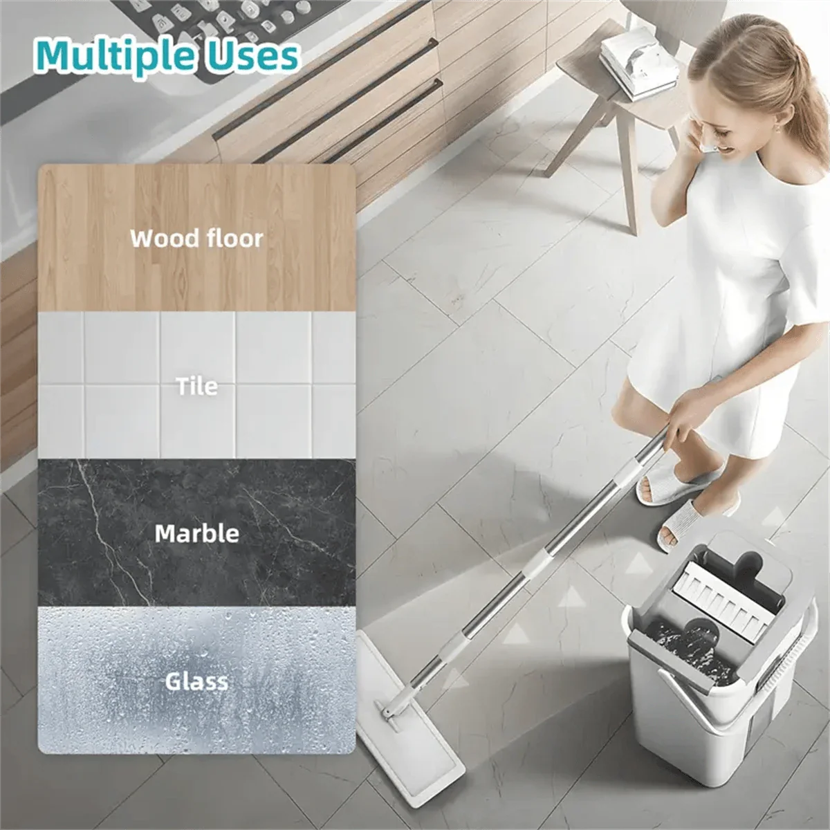 Household Flat Mop Bucket Set