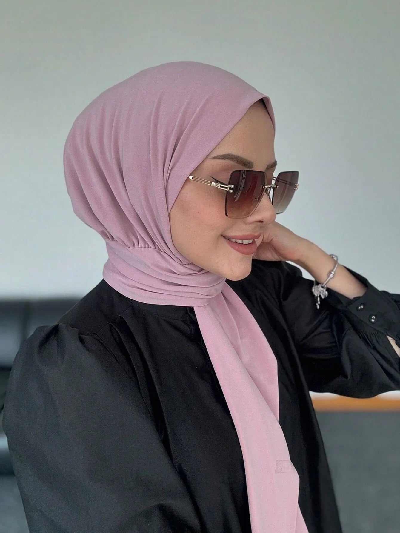 Instant Button Fastened Hijab