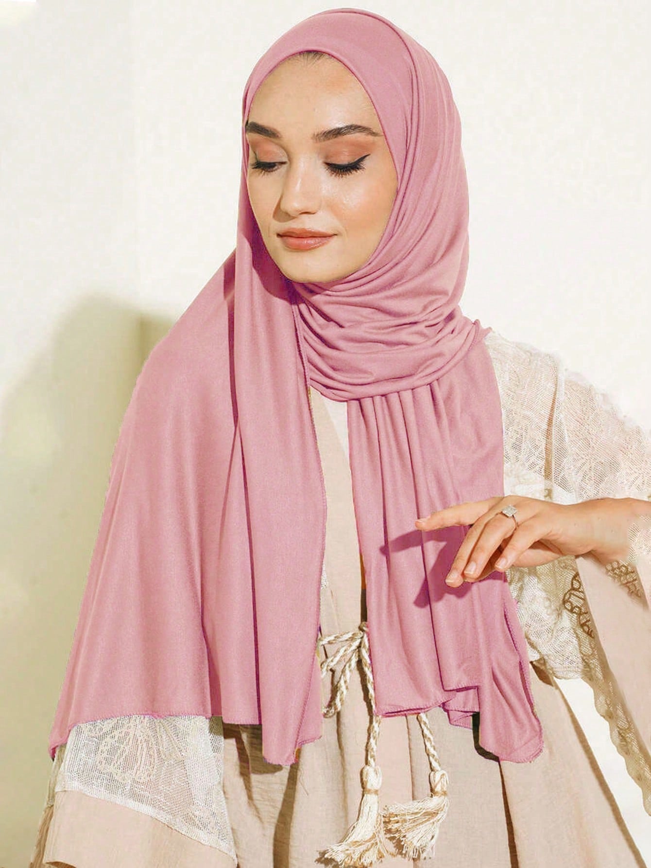 Large Solid Color Hijab Scarf