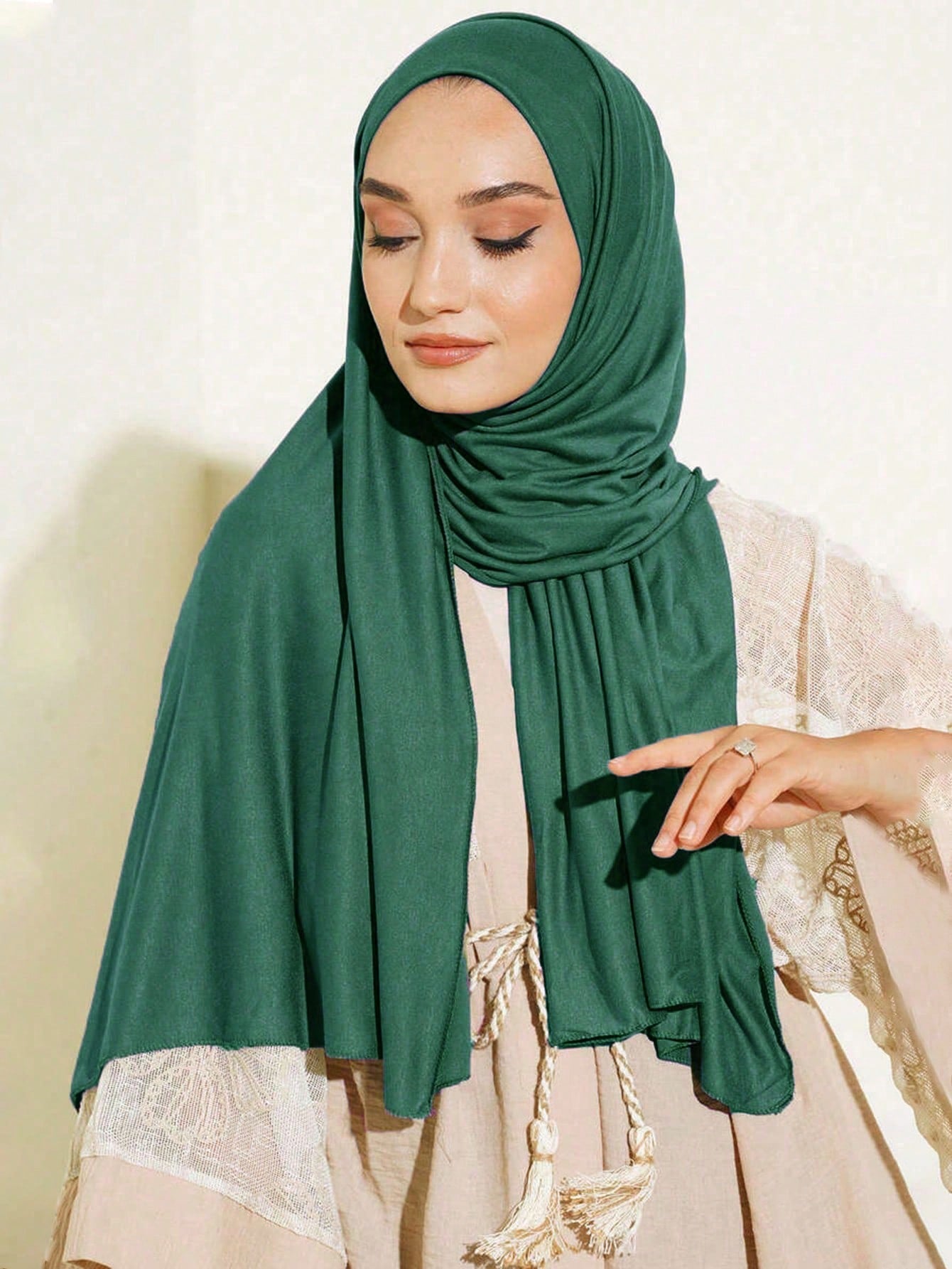 Large Solid Color Hijab Scarf