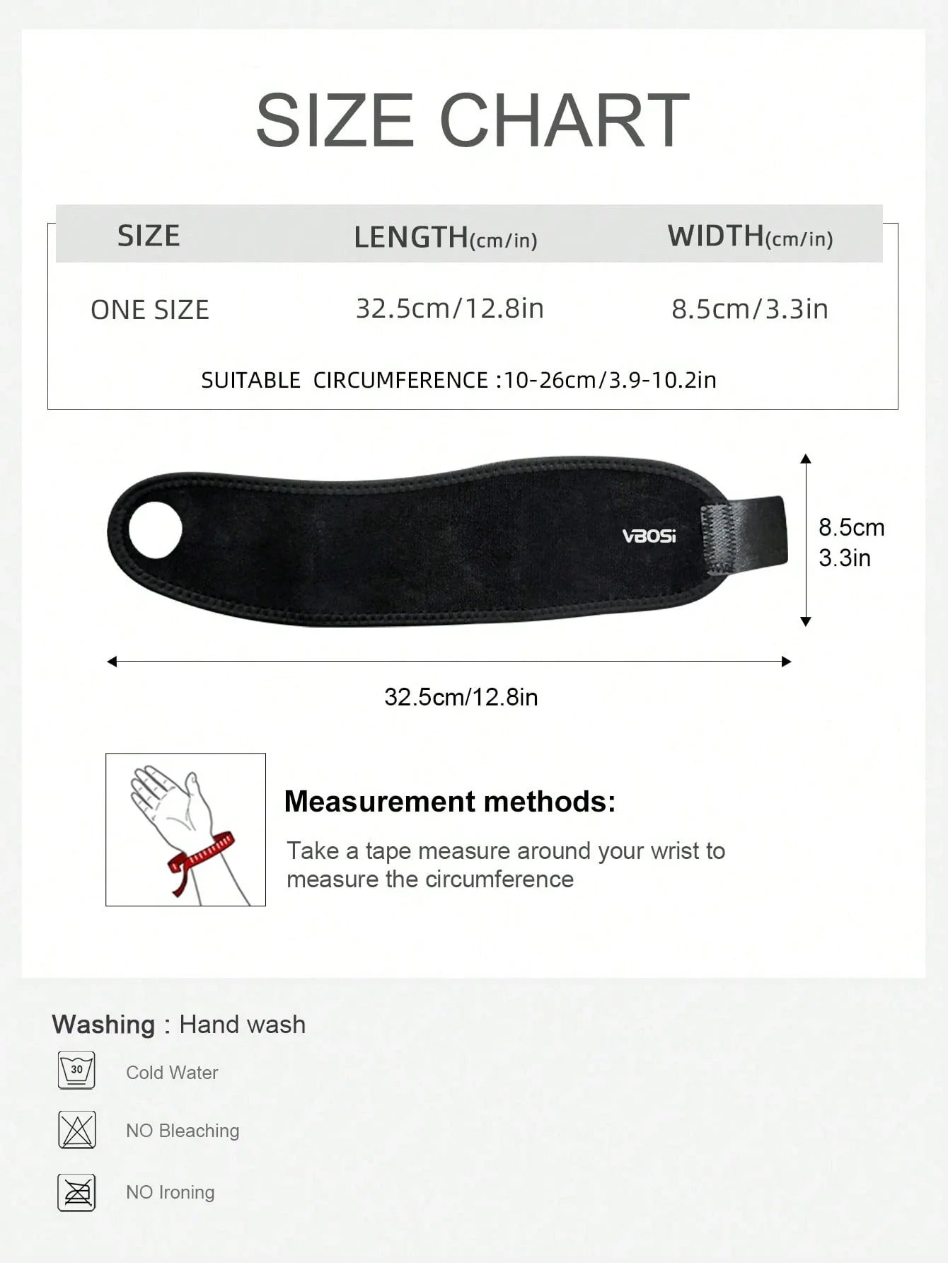 VBOSI Neoprene Adjustable Wrist Wraps