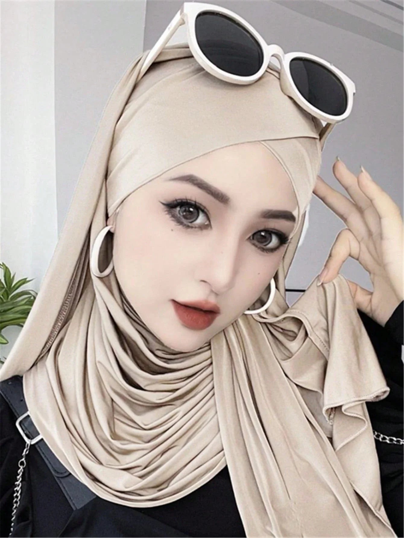 Tie-On Crystal Linen Instant Hijab