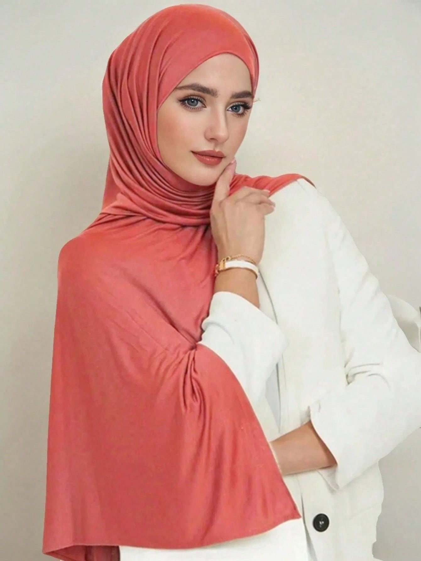 Plus Size Knitted Headscarf Shawl