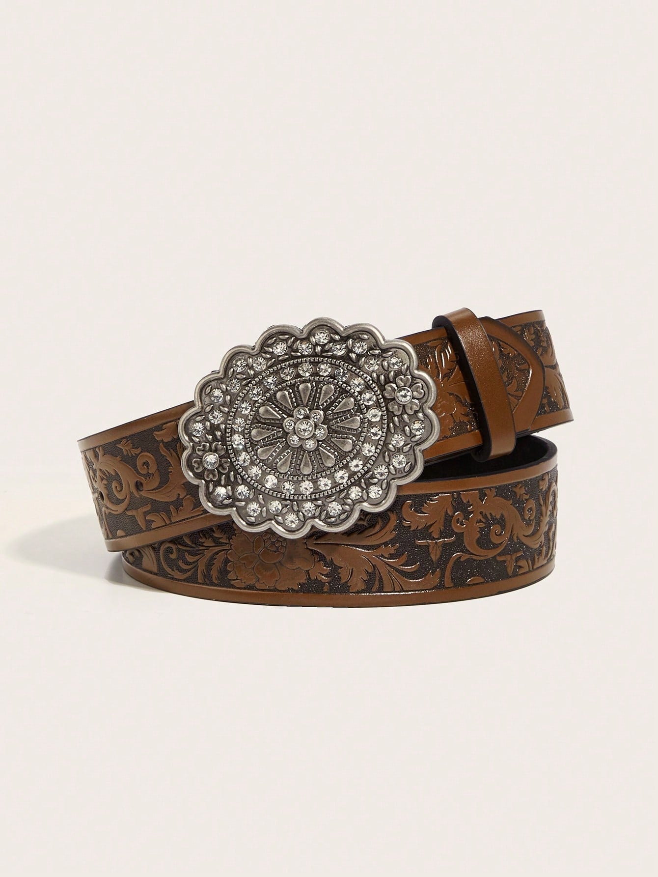 Retro Metal Buckle Leather Belt