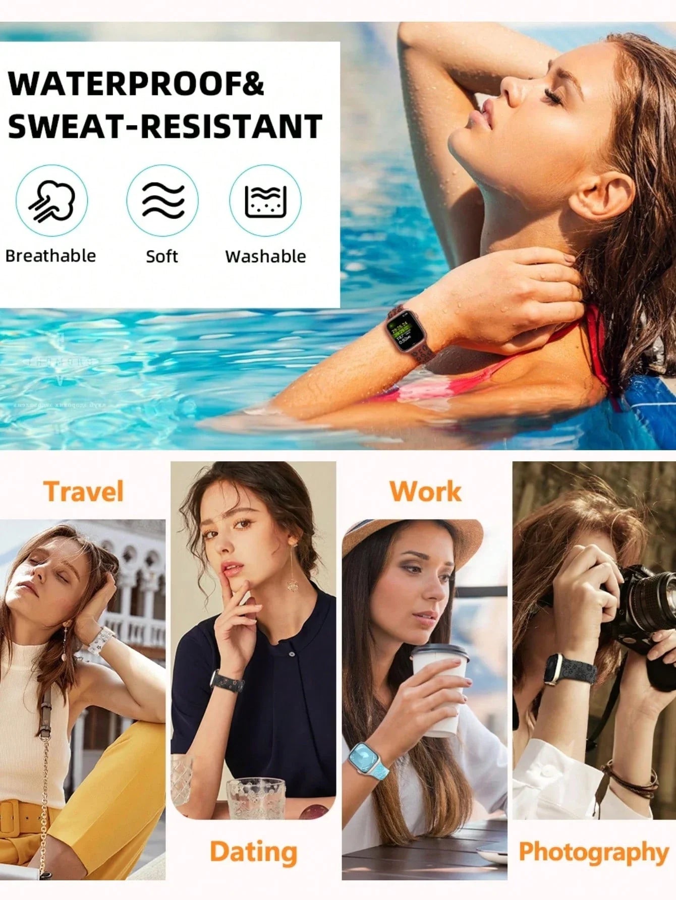 Floral Silicone Samsung Watch Band