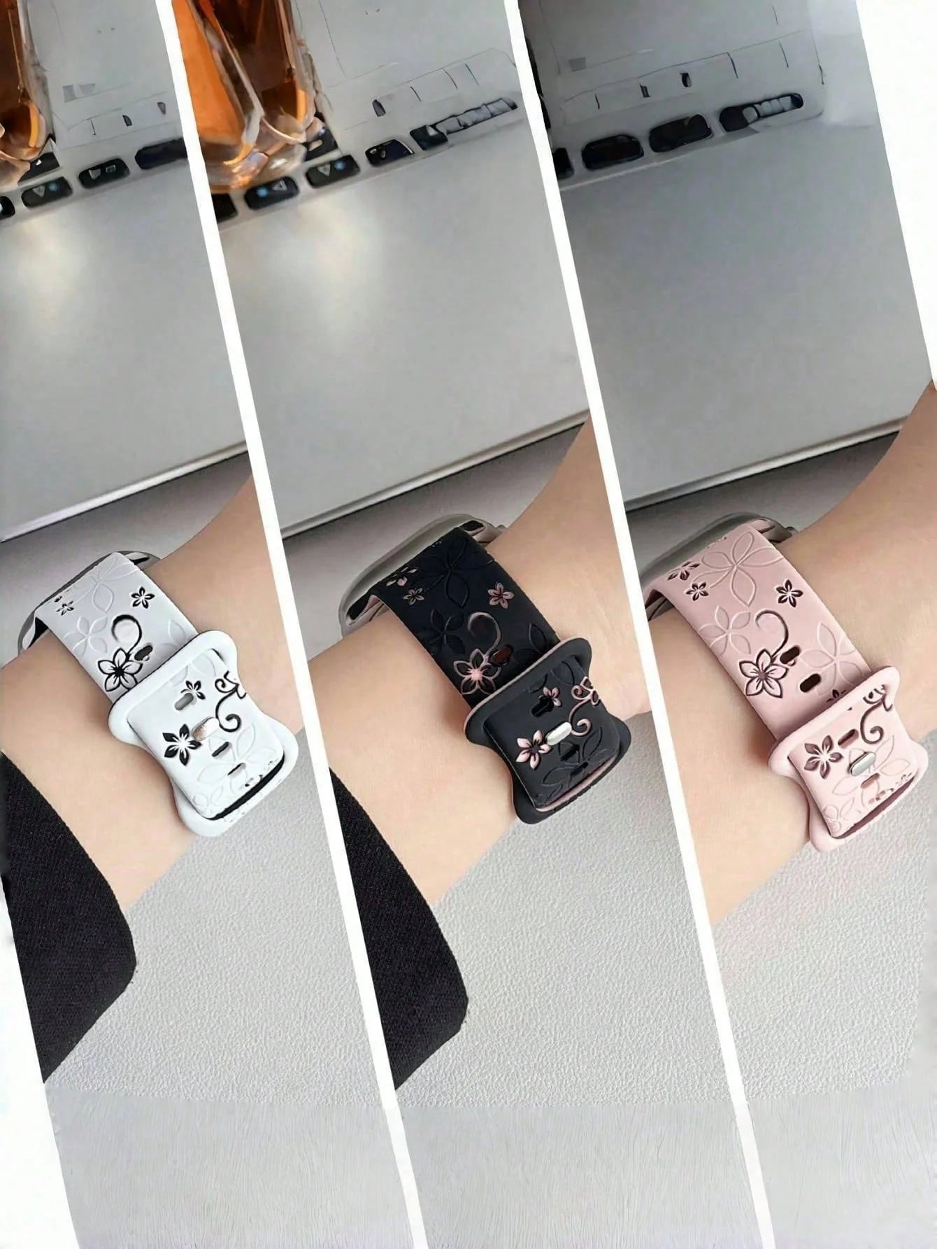 Floral Silicone Samsung Watch Band