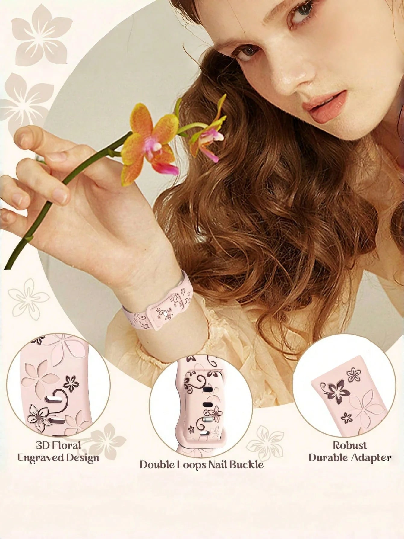 Floral Silicone Galaxy Watch Band