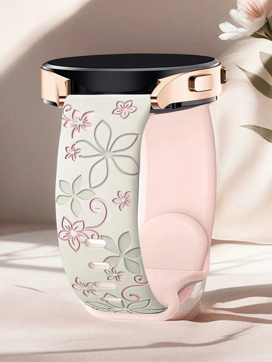 Floral Silicone Samsung Watch Band