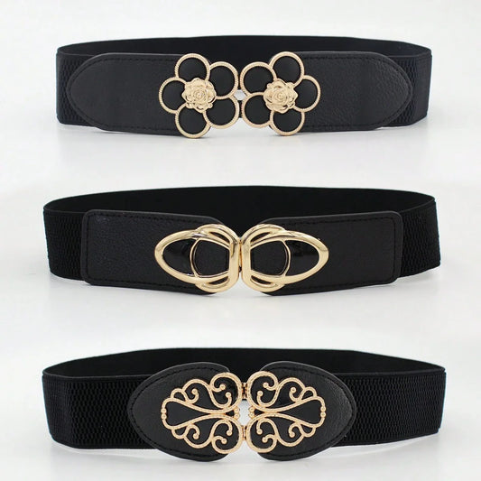 Women's Solid Color Elastic Belts