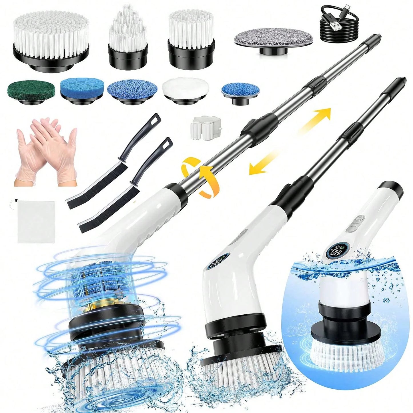 13-in-1 Electric Rotary Scrubber