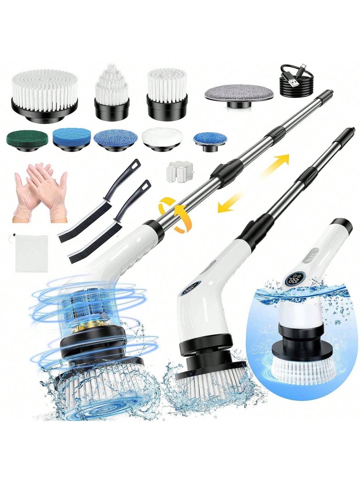 13-in-1 Electric Rotary Scrubber