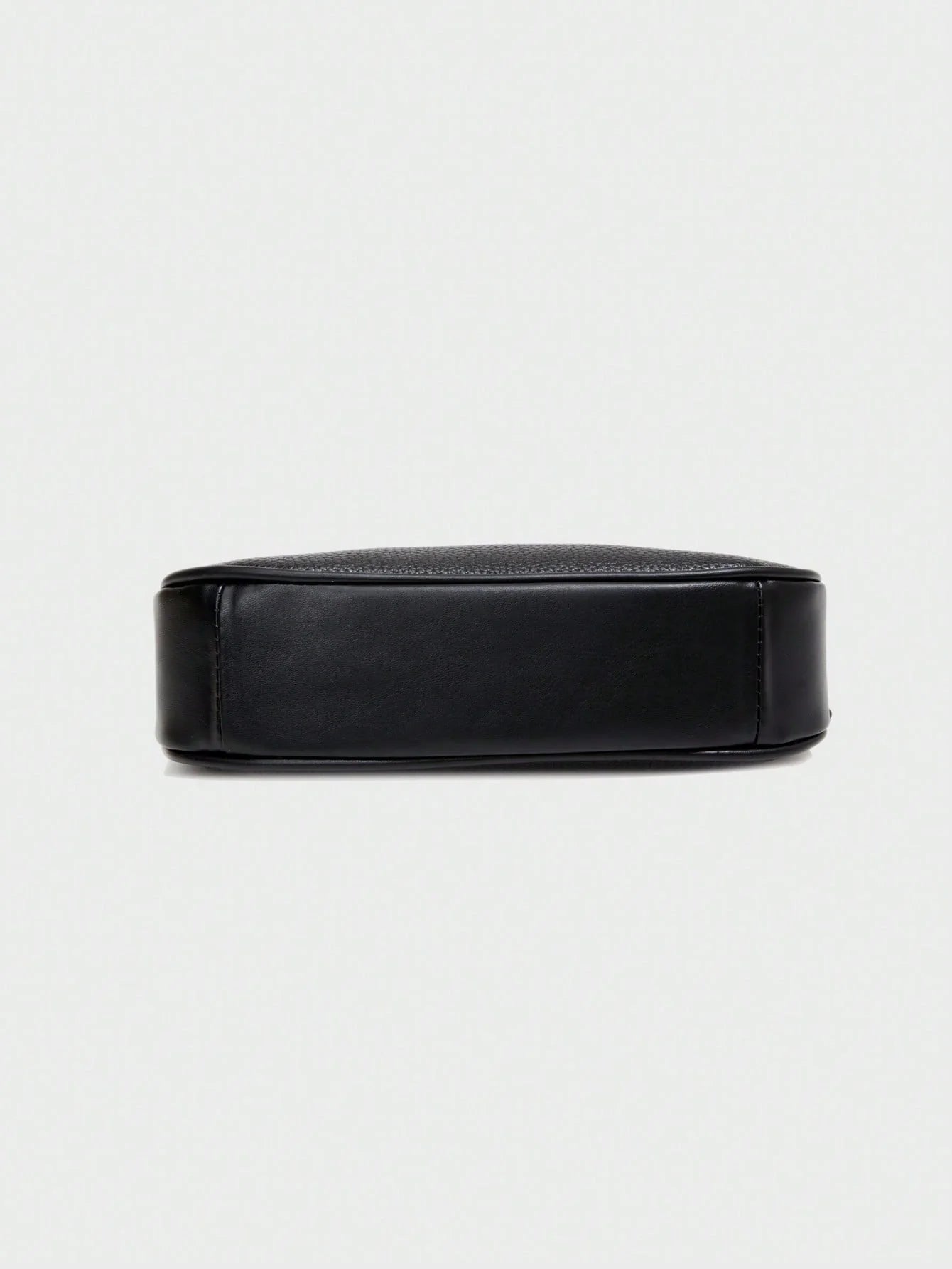 Letter Graphic Crescent Shoulder Bag