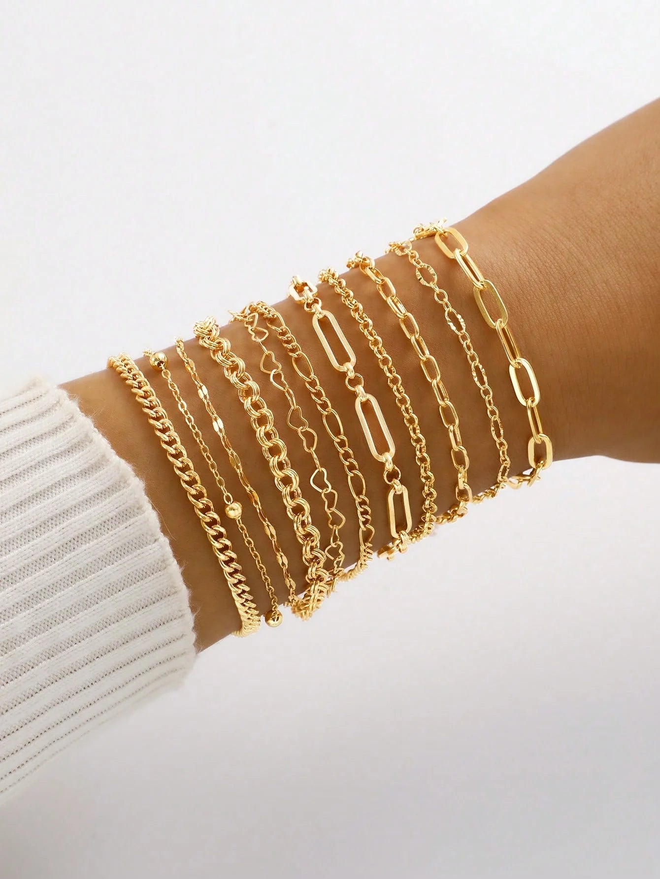 Women’s Layered Heart Bracelet Set