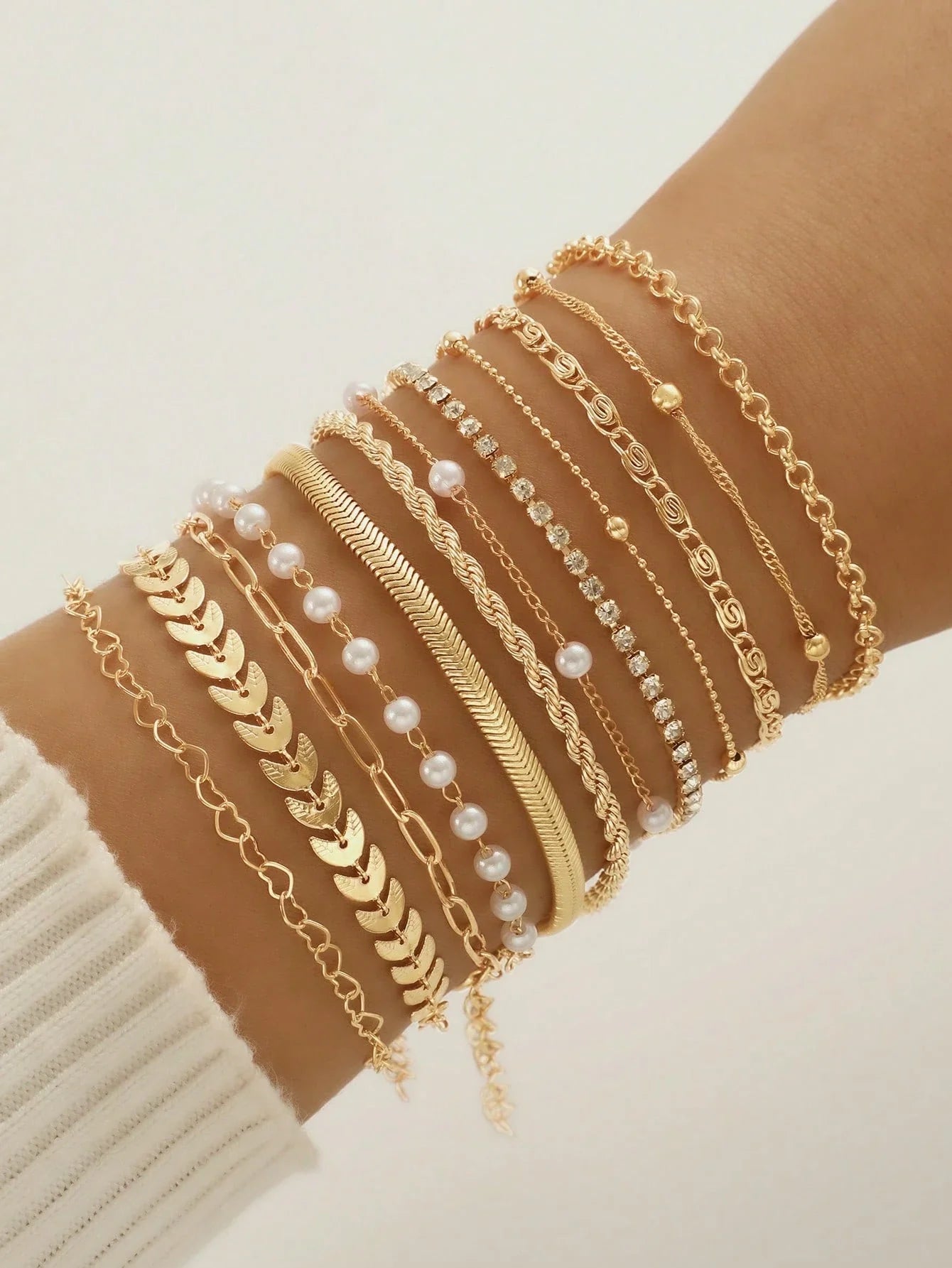 Women’s Layered Heart Bracelet Set
