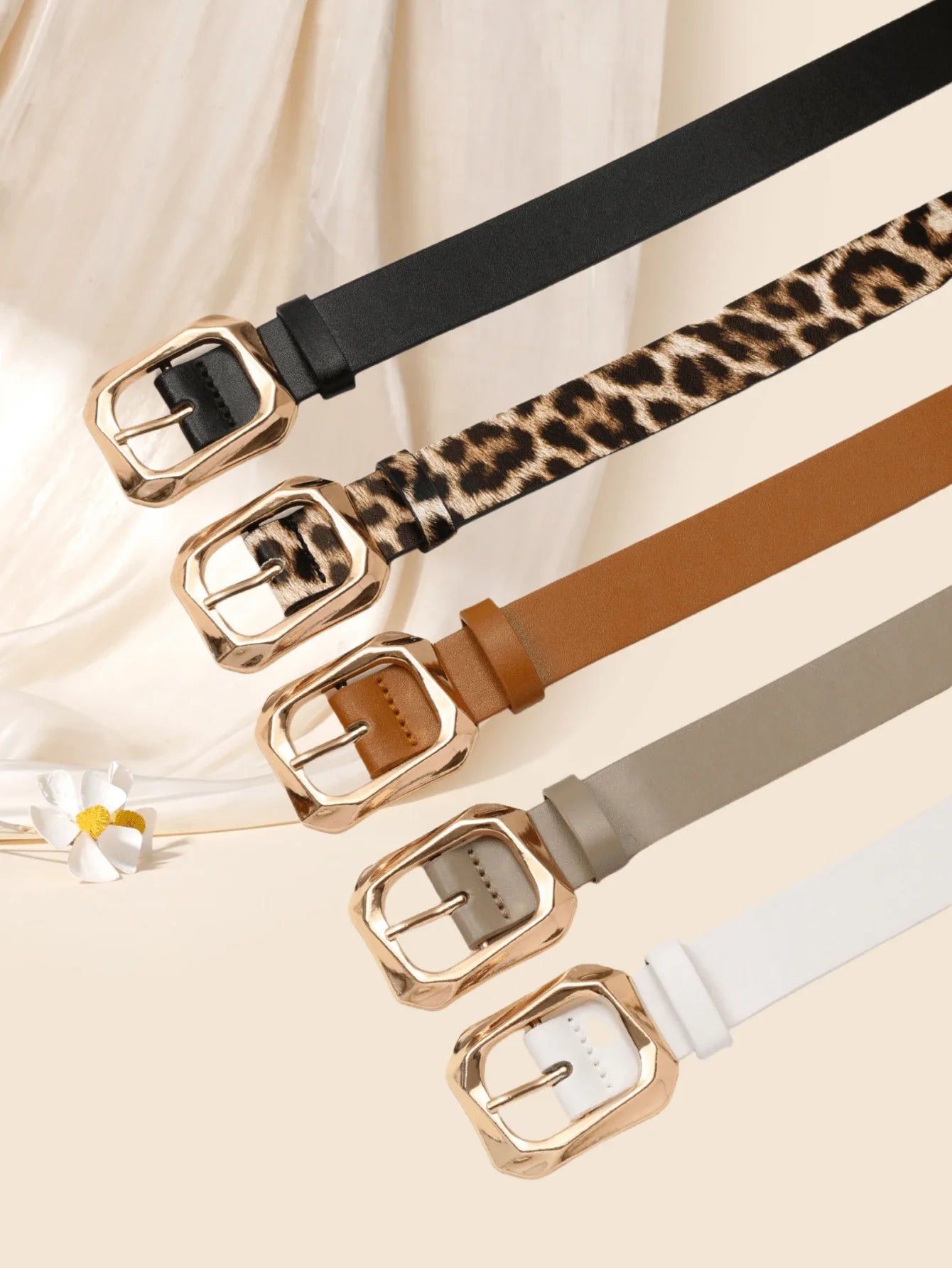 Vintage Square Buckle Belt Set