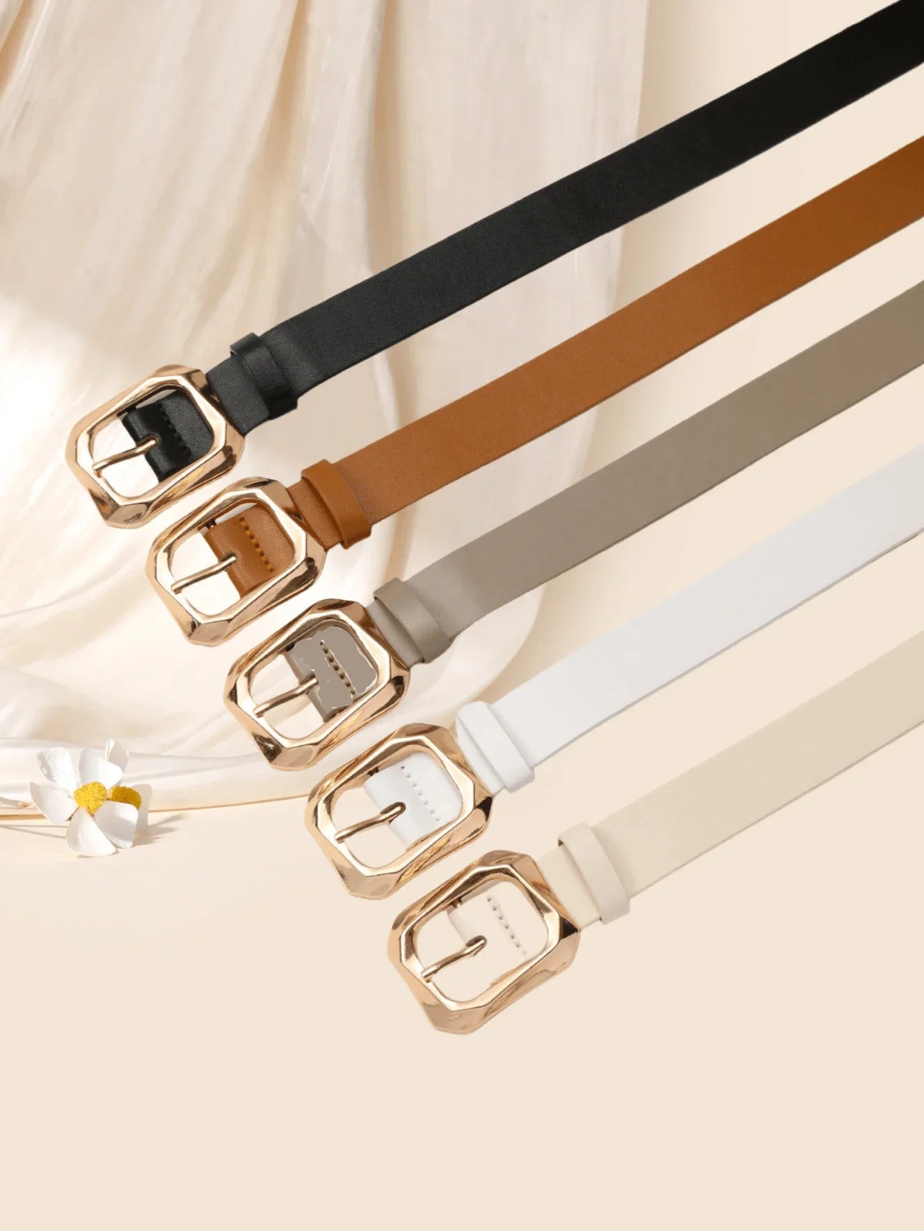 Women's Retro Square Buckle Belts