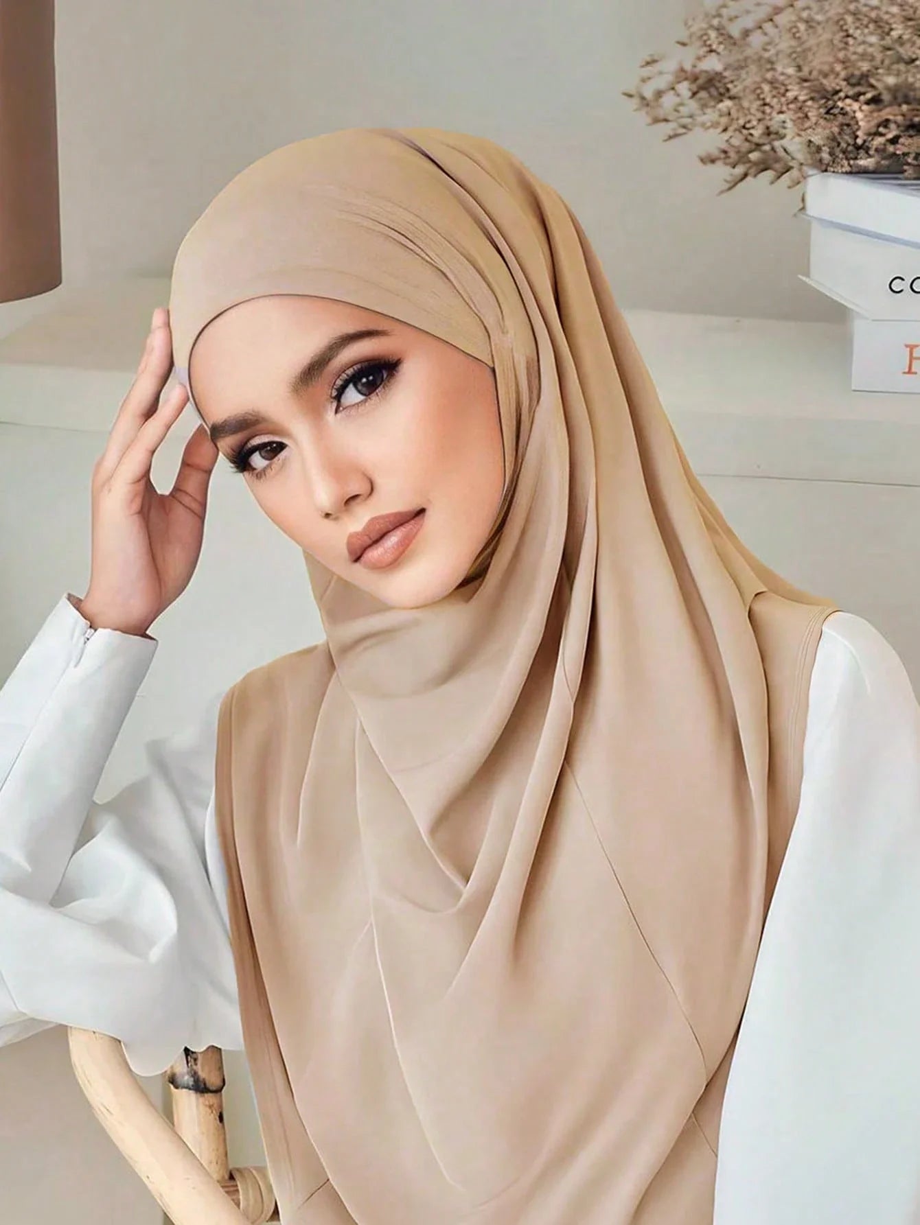 L Size Viscose Instant Hijab