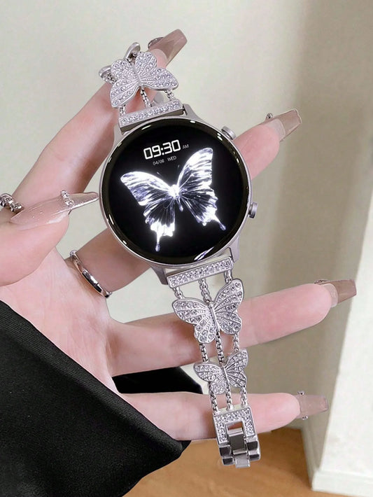 Silver Butterfly Smartwatch Band