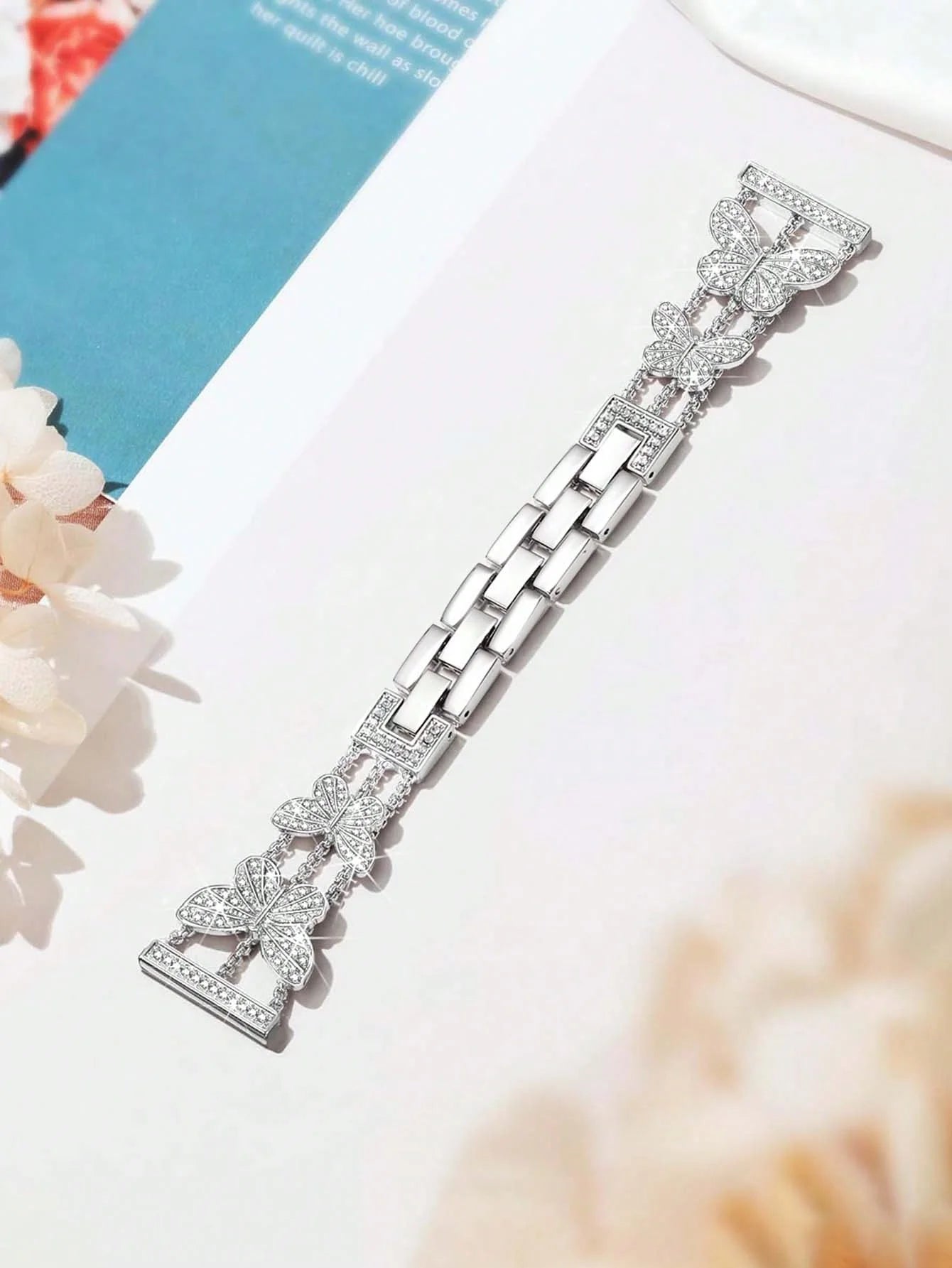 Silver Butterfly Smartwatch Band
