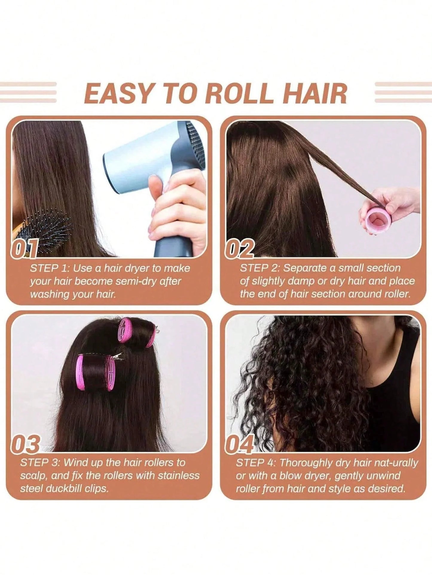 18pcs Hair Rollers Curling Set