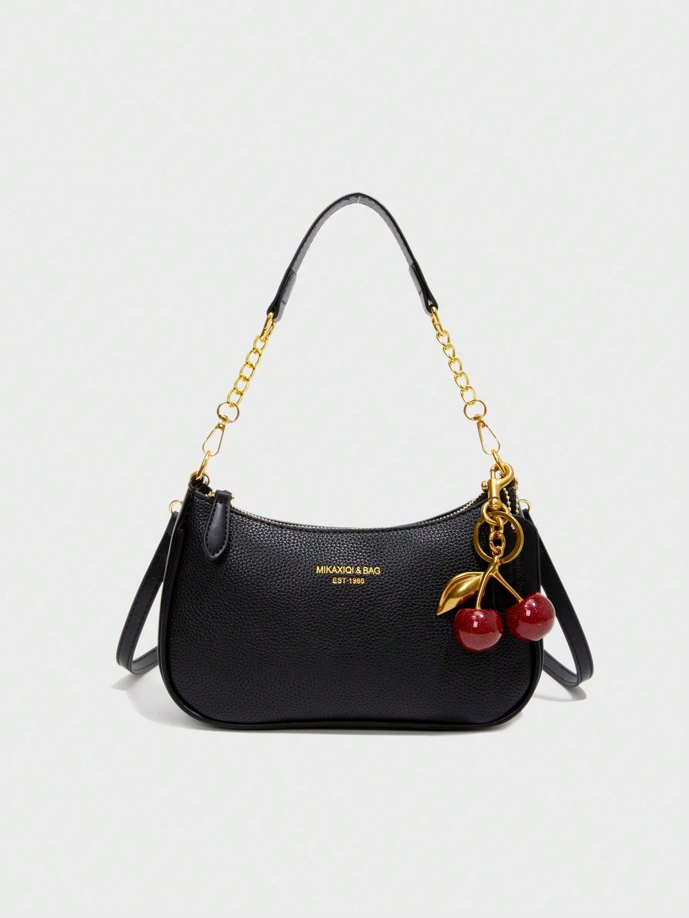 Pink Letter Crescent Shoulder Bag