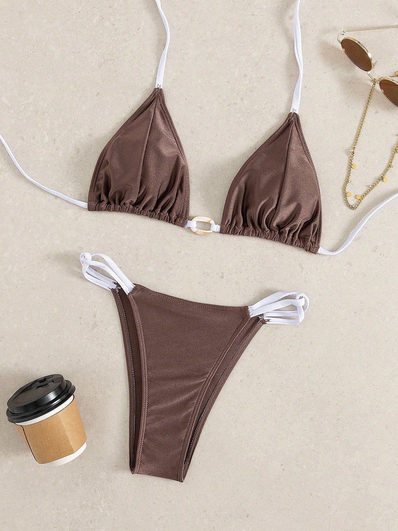 Tie-Dye Patchwork Bikini Set