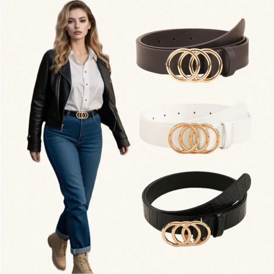 3PCS Plus Size PU Belts