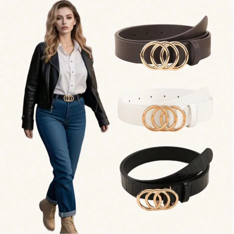 3PCS Plus Size PU Belts