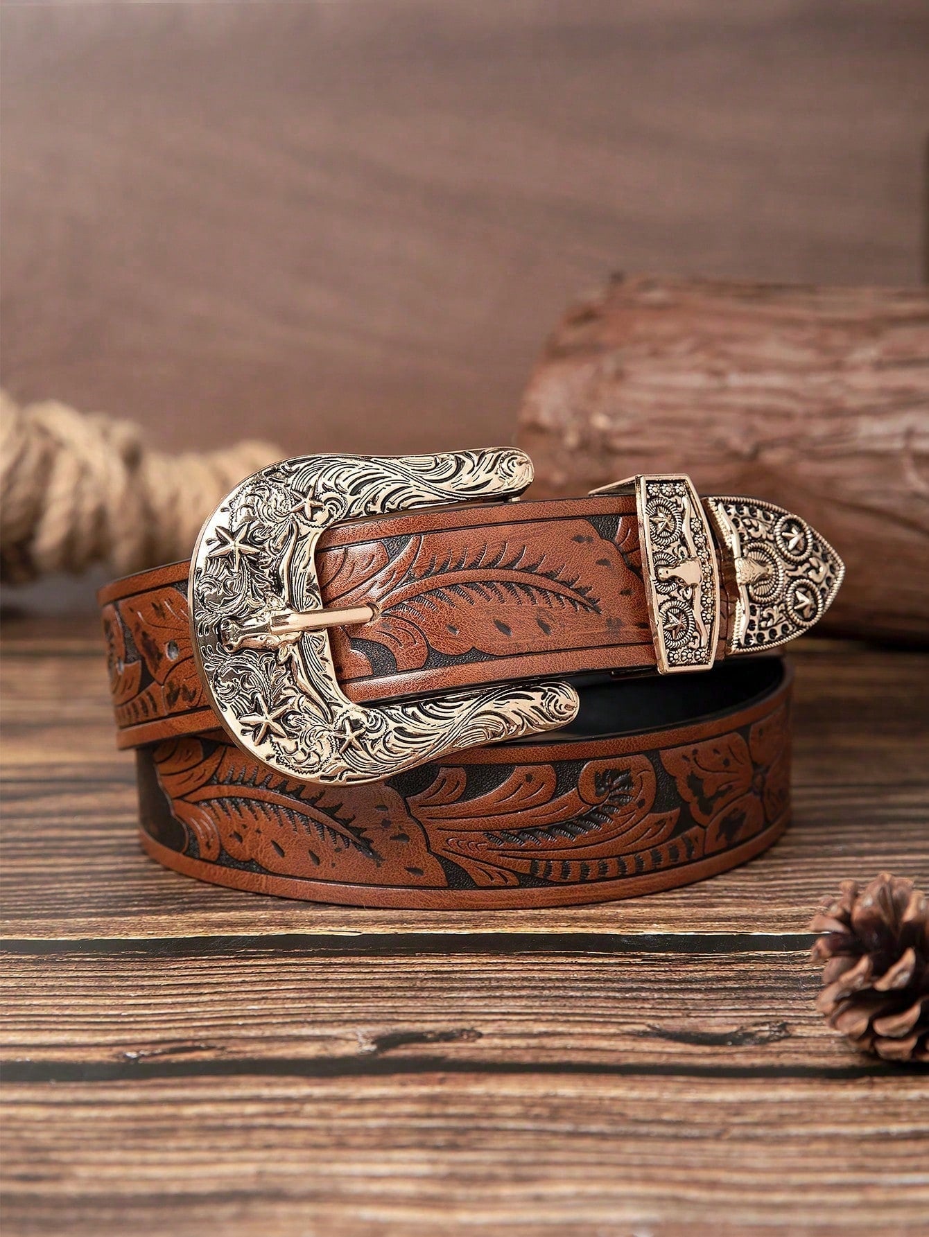 Vintage Western Bull & Dragon Belt