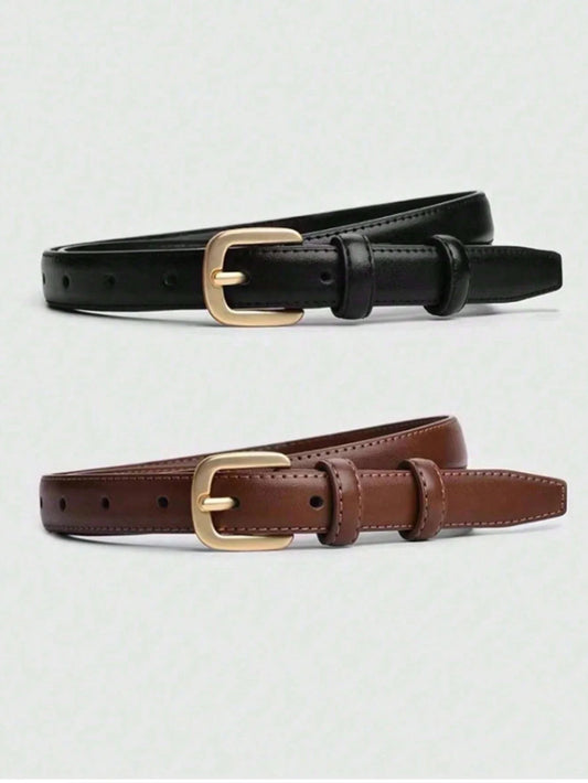 Women's Thin Needle Buckle Belts
