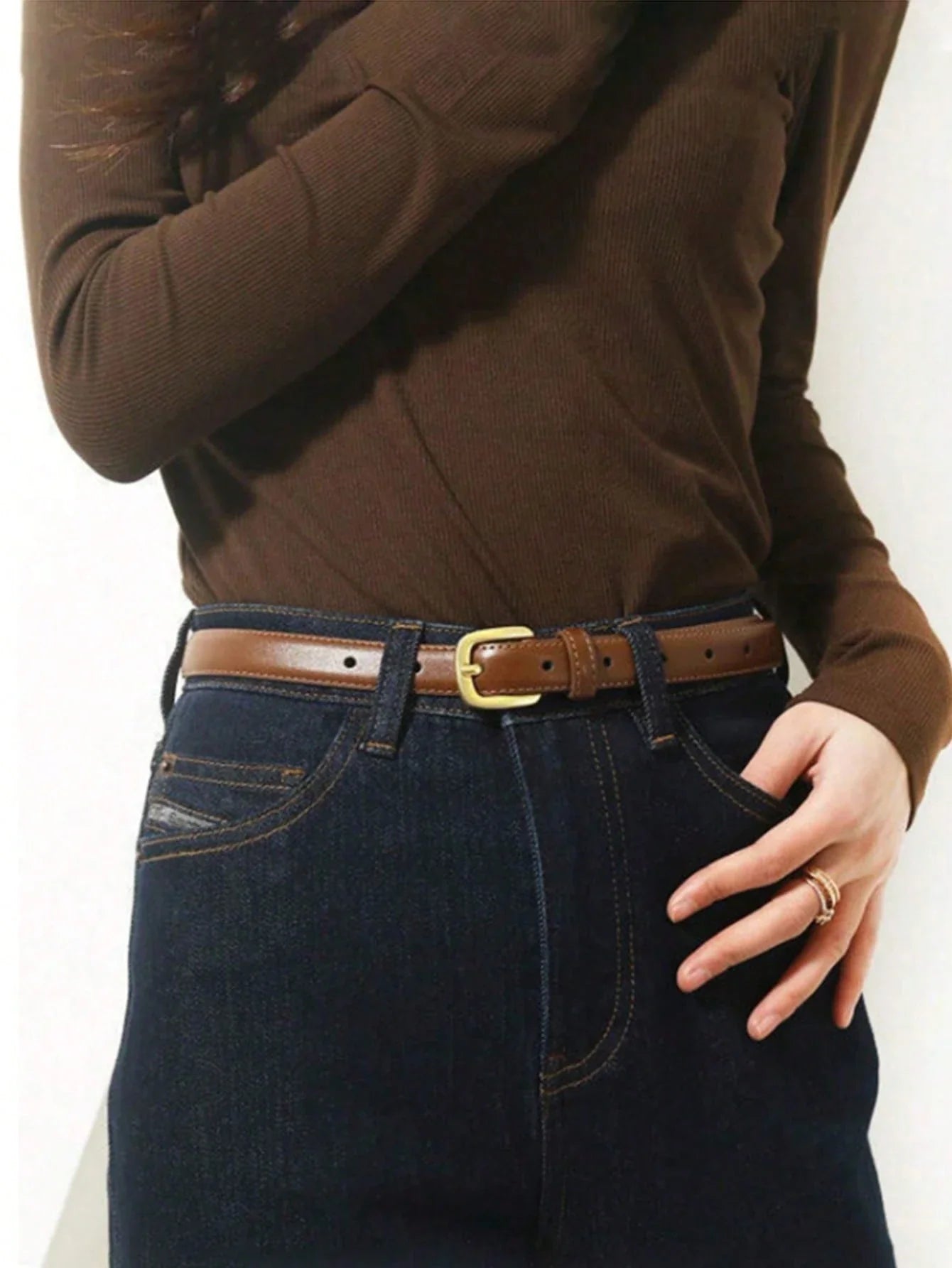 Women's Thin Needle Buckle Belts