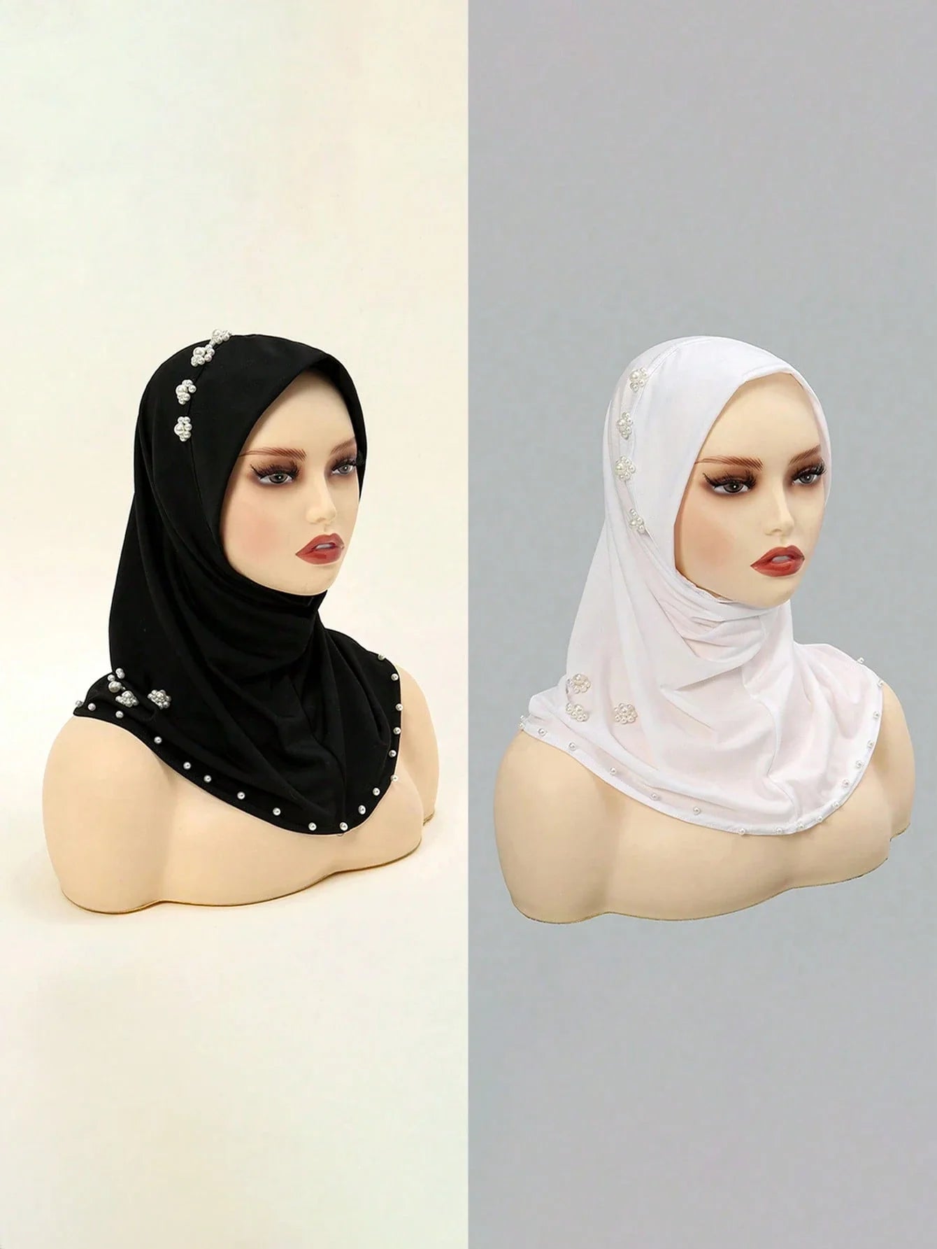 Elegant Pearl & Flower Hijab