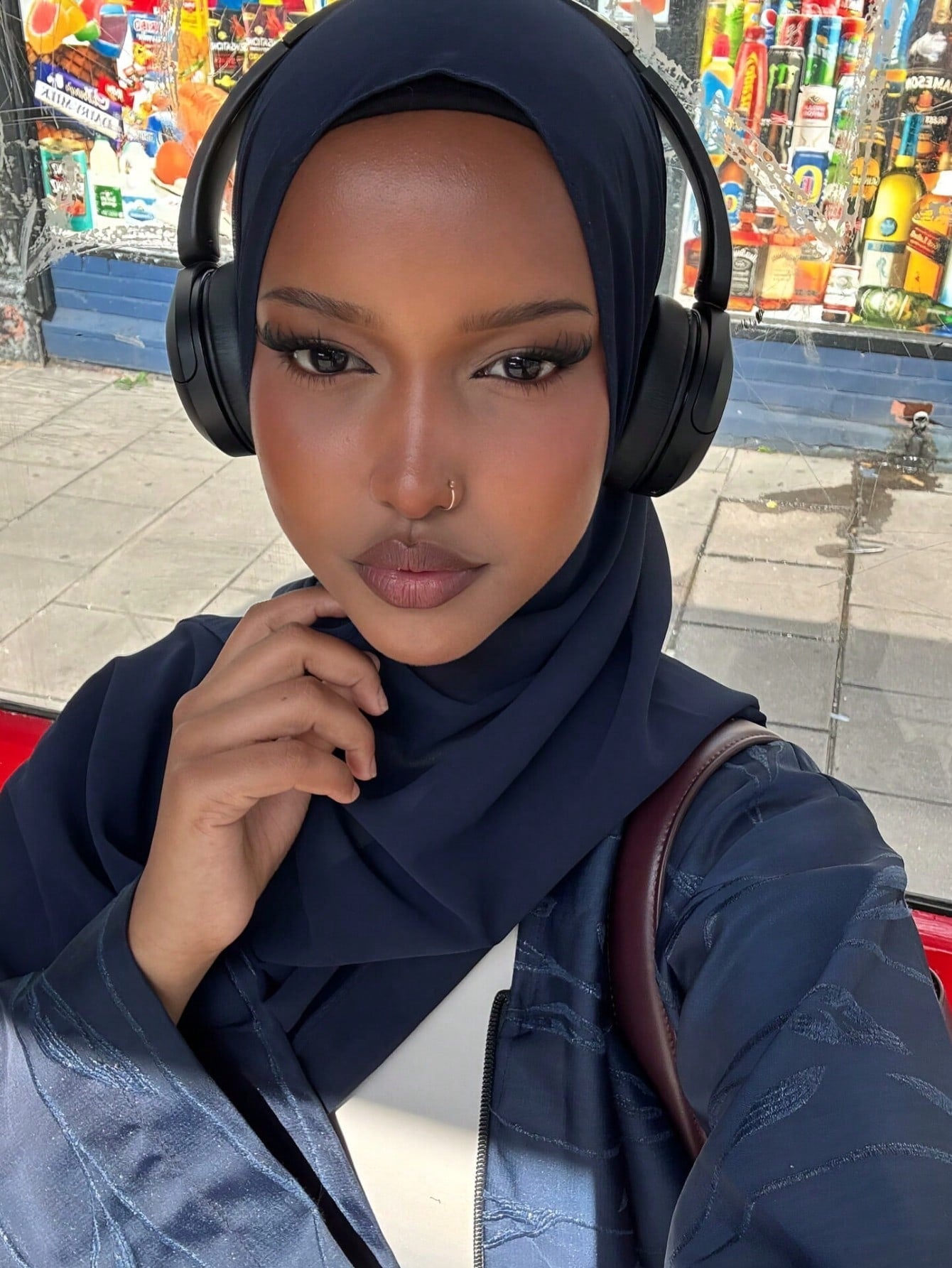 Faux Pearl Chiffon Hijab Scarf