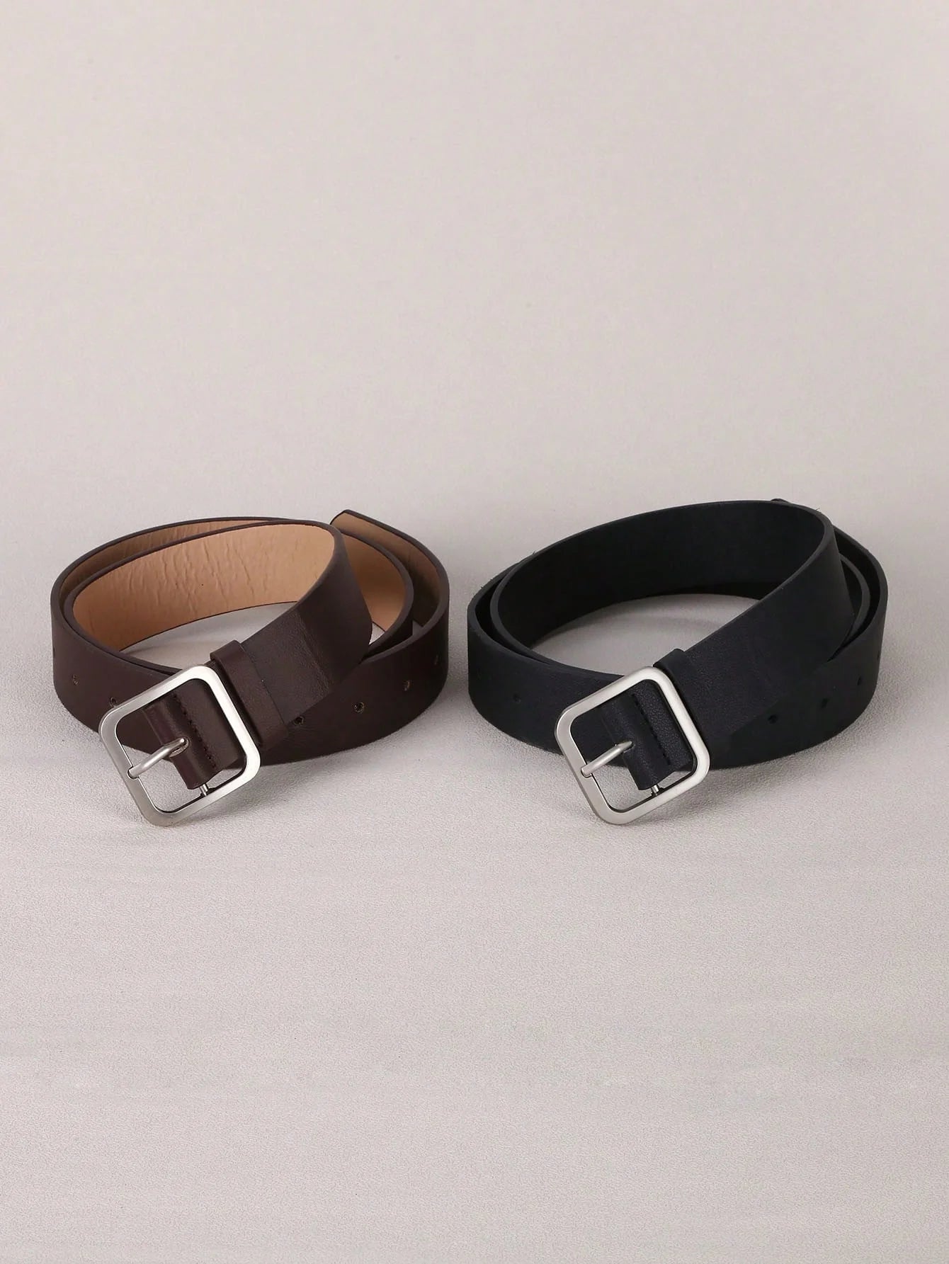 2PCS Minimalist PU Leather Belts