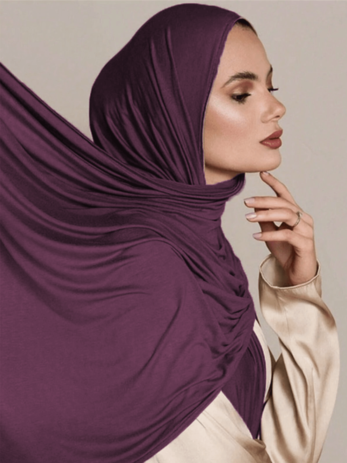 Plus Size Knitted Shawl Scarf