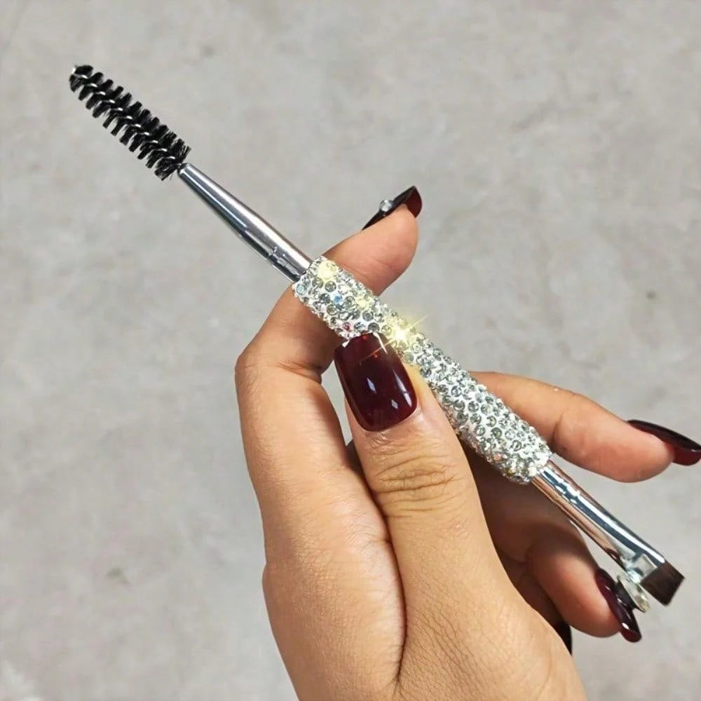 Luxury Dual-Ended Rhinestone Makeup Brush