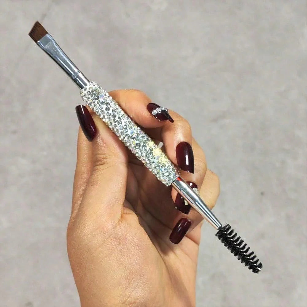 Luxury Dual-Ended Rhinestone Makeup Brush
