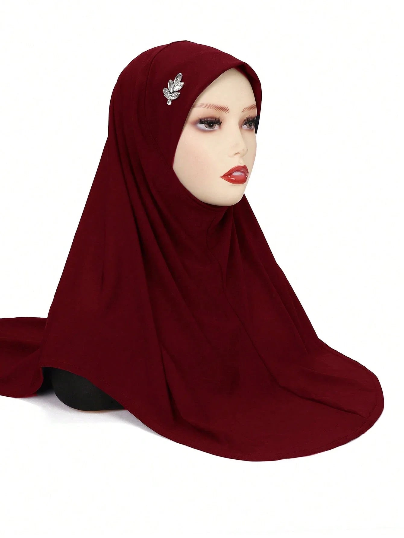 Instant Hijab With Leaf Crystal