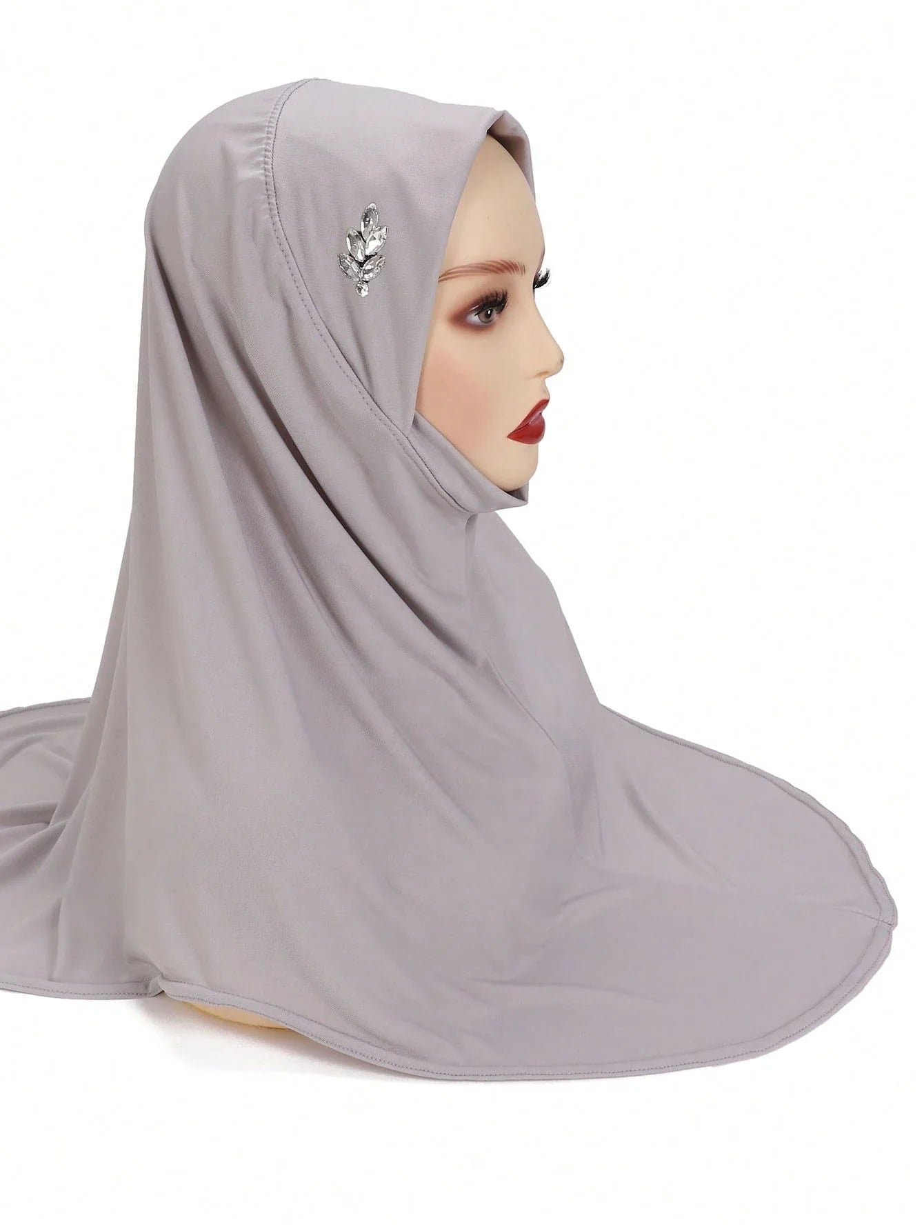 Instant Hijab With Leaf Crystal