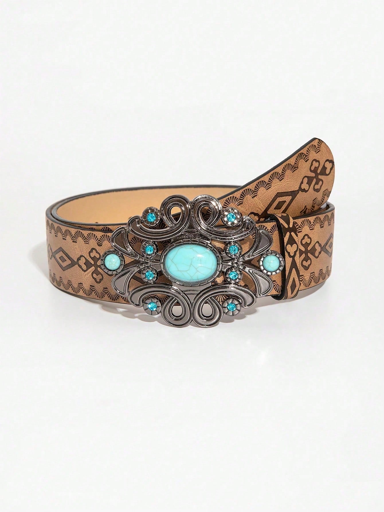 Retro Dragon Buckle Leather Belt