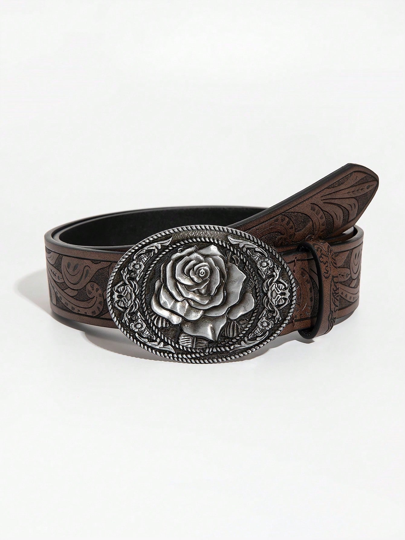 Retro Dragon Buckle Leather Belt