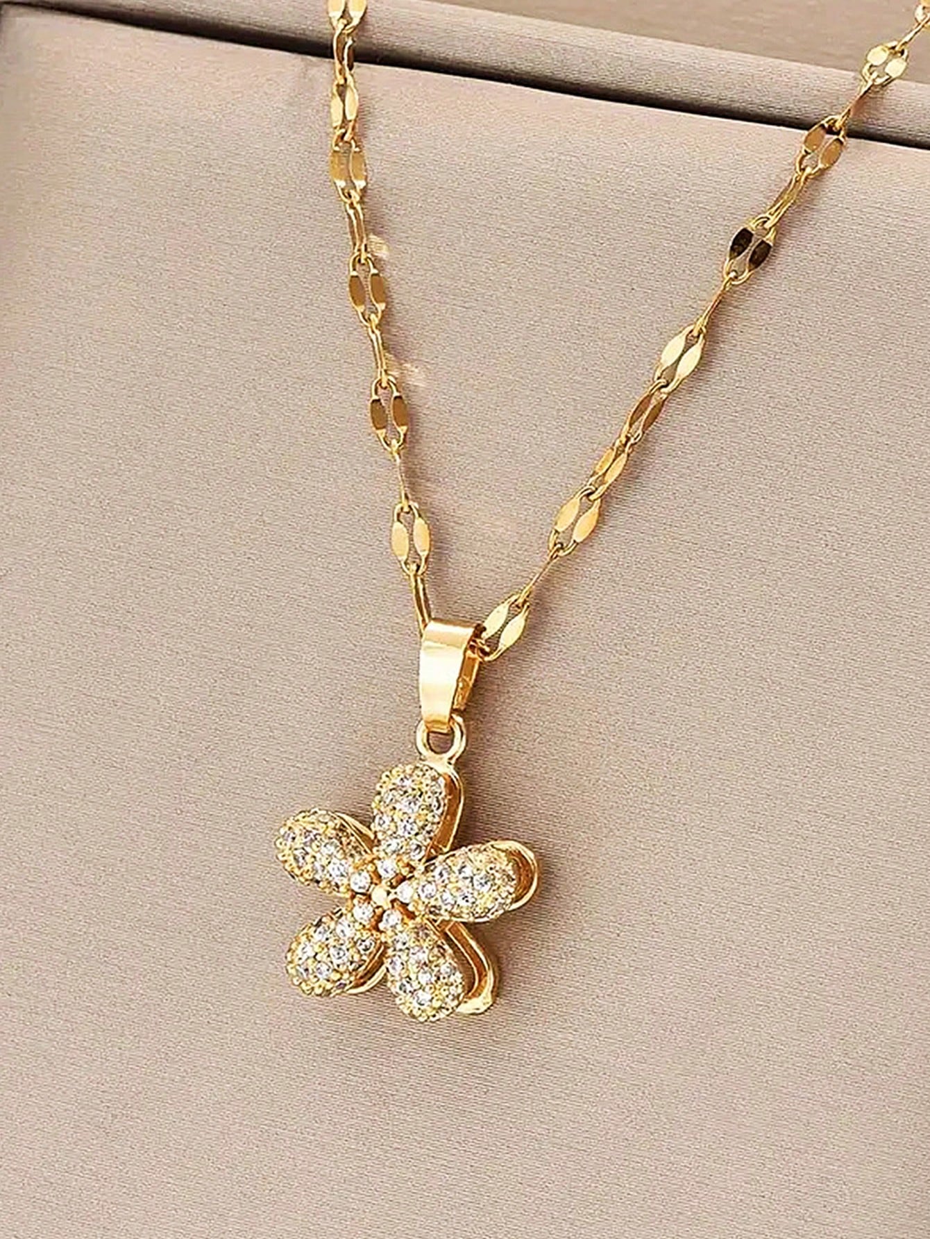 Women’s Plum Blossom CZ Necklace